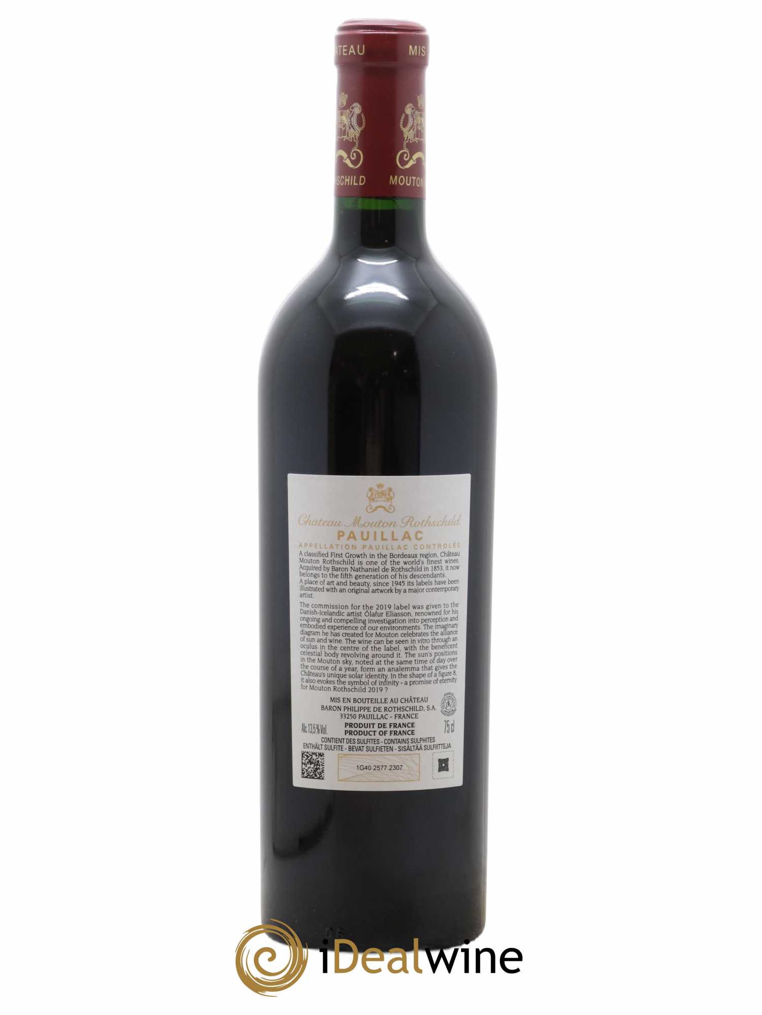 Château Mouton Rothschild 1er Grand Cru Classé 2019 - Lot de 1 bouteille - 1