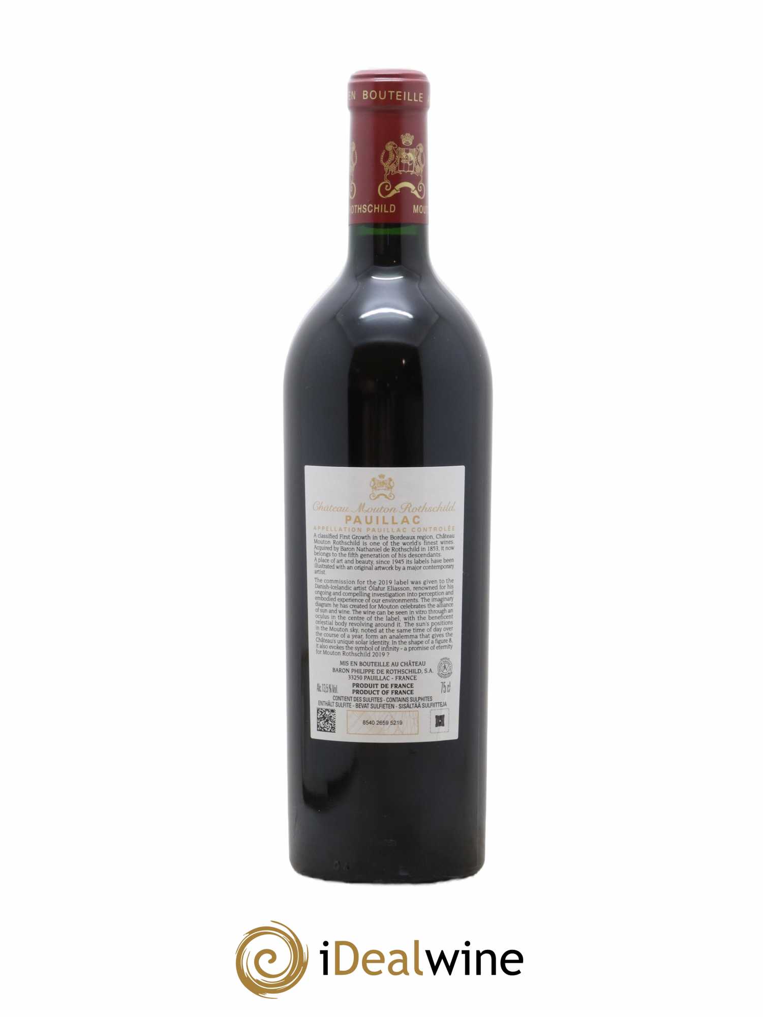 Château Mouton Rothschild 1er Grand Cru Classé 2019 - Lot de 1 bouteille - 1