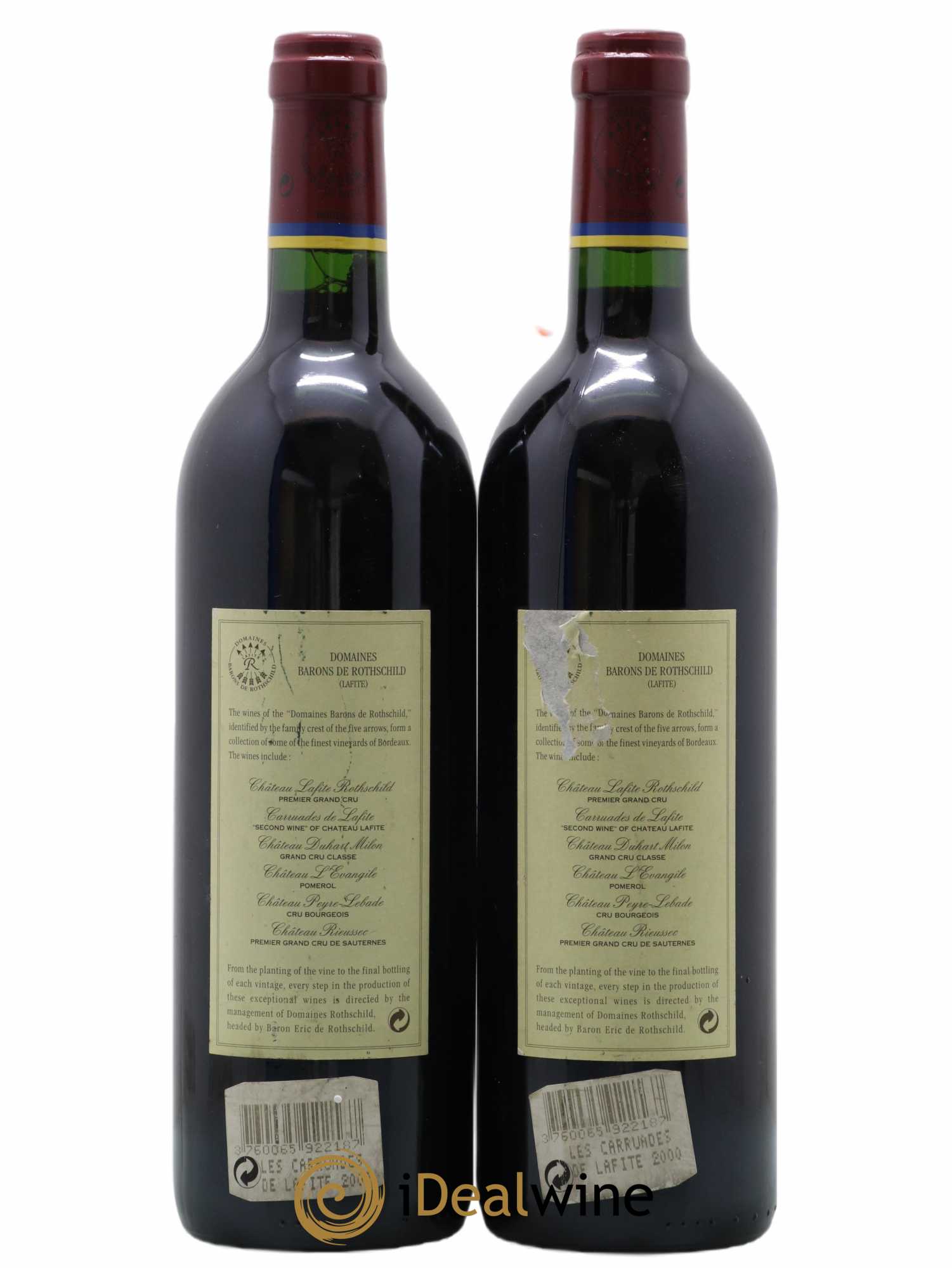 Carruades de Lafite Rothschild Second Vin 2000 - Lot de 2 bouteilles - 1