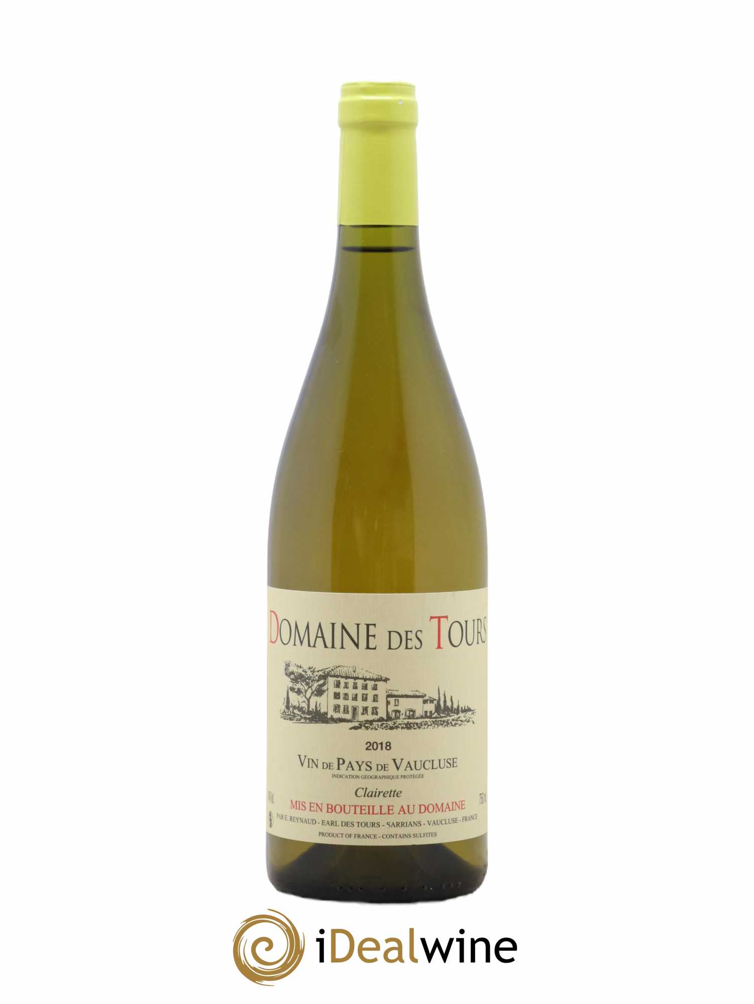 IGP Vaucluse (Vin de Pays de Vaucluse) Domaine des Tours Emmanuel Reynaud Clairette 2018 - Lot de 1 bouteille - 0
