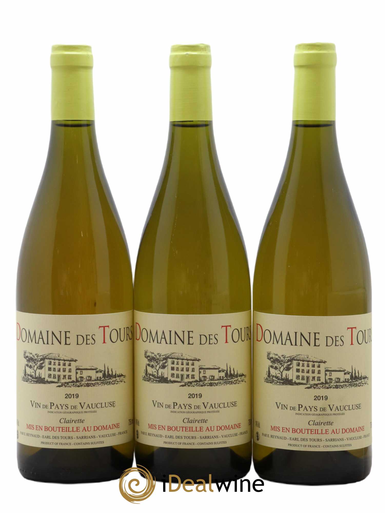 Vaucluse (Vin de Pays de Vaucluse) Domaine des Tours Emmanuel Reynaud 2019 - Lot of 3 bottles - 0