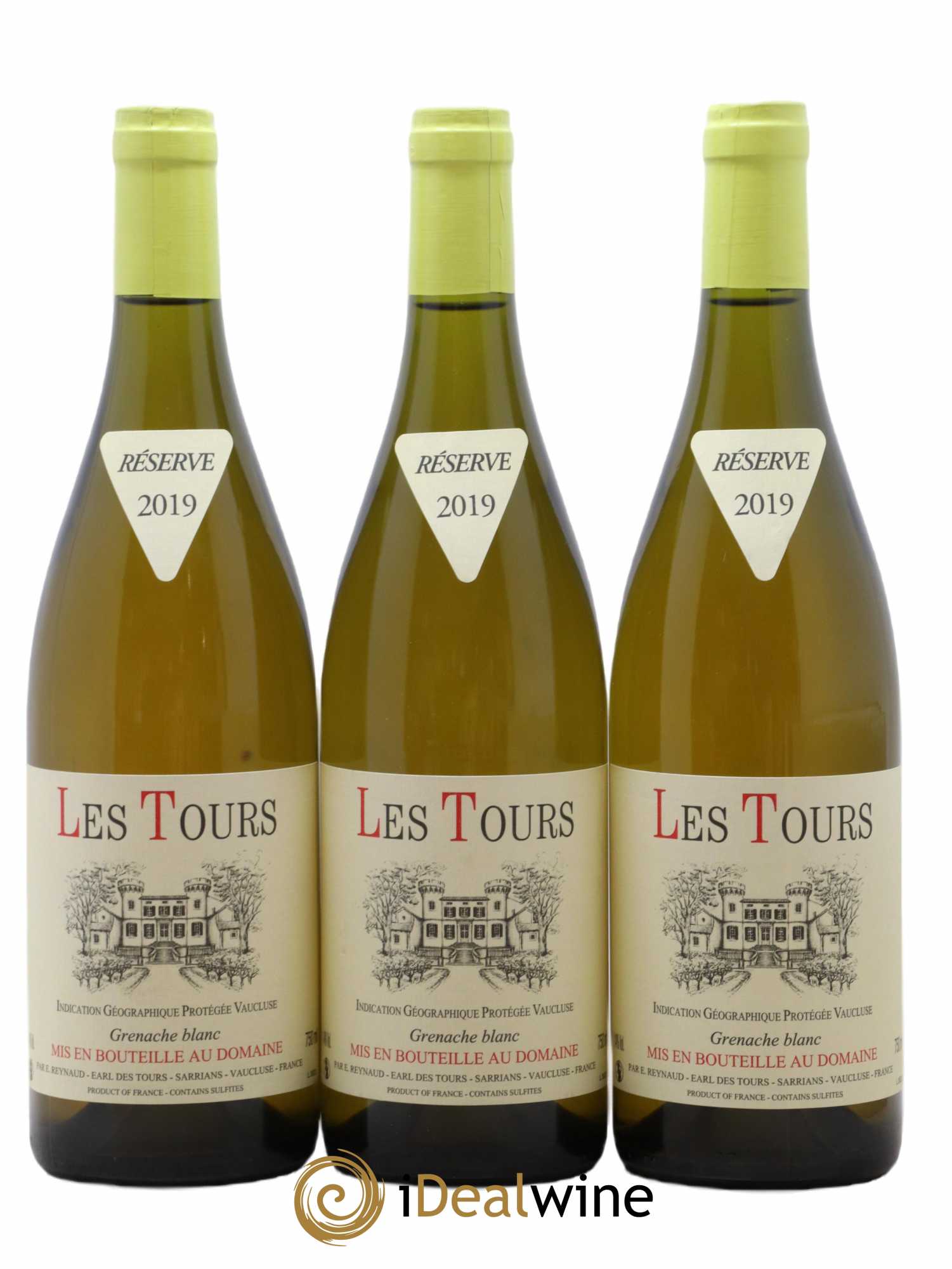 Vaucluse (Vin de Pays de Vaucluse) Les Tours Grenache Blanc Emmanuel Reynaud (senza prezzo di riserva) 2019 - Lotto di 3 bottiglie - 0
