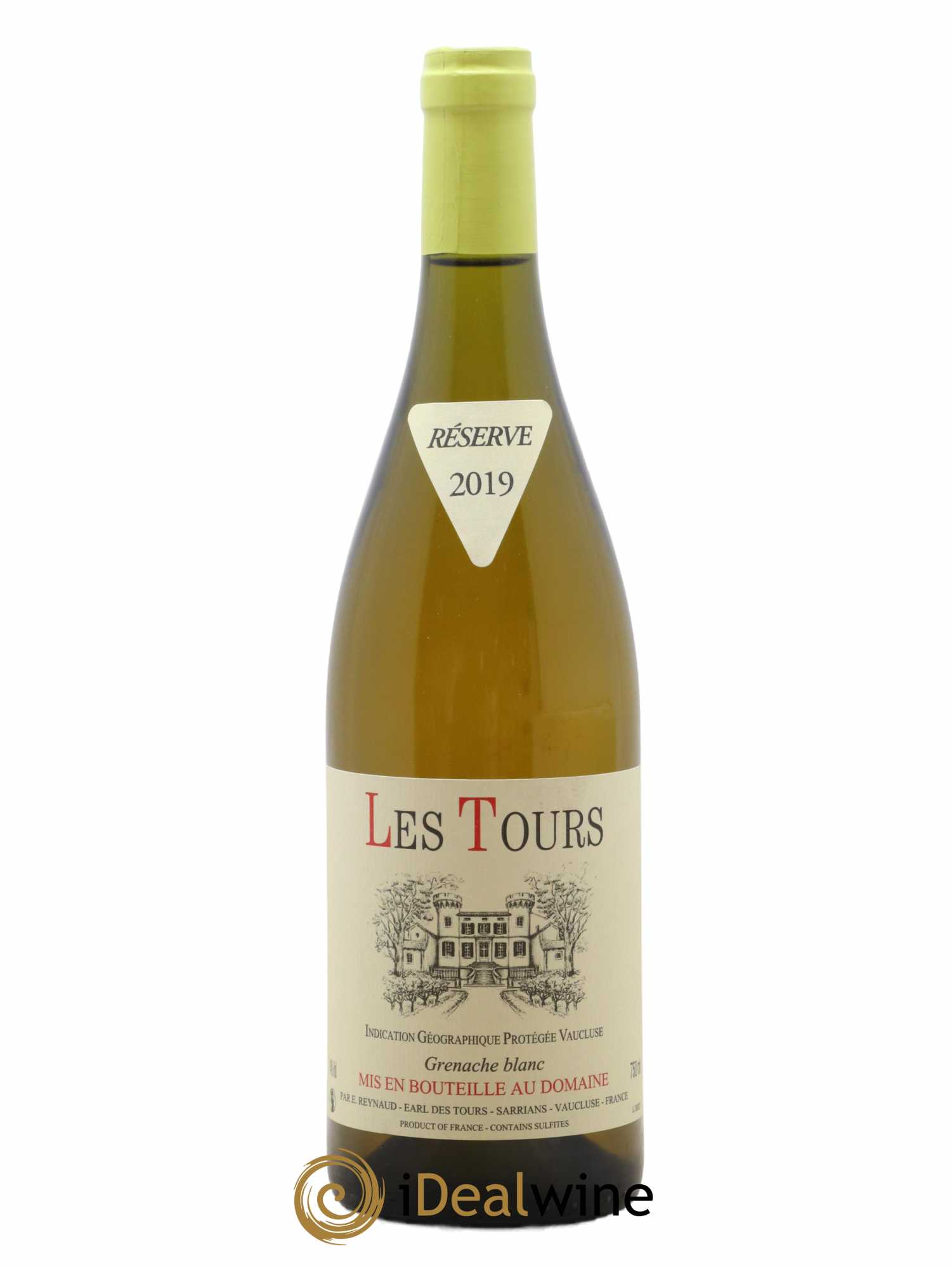 Vaucluse (Vin de Pays de Vaucluse) Les Tours Grenache Blanc Emmanuel Reynaud 2019 - Lot de 1 bouteille - 0