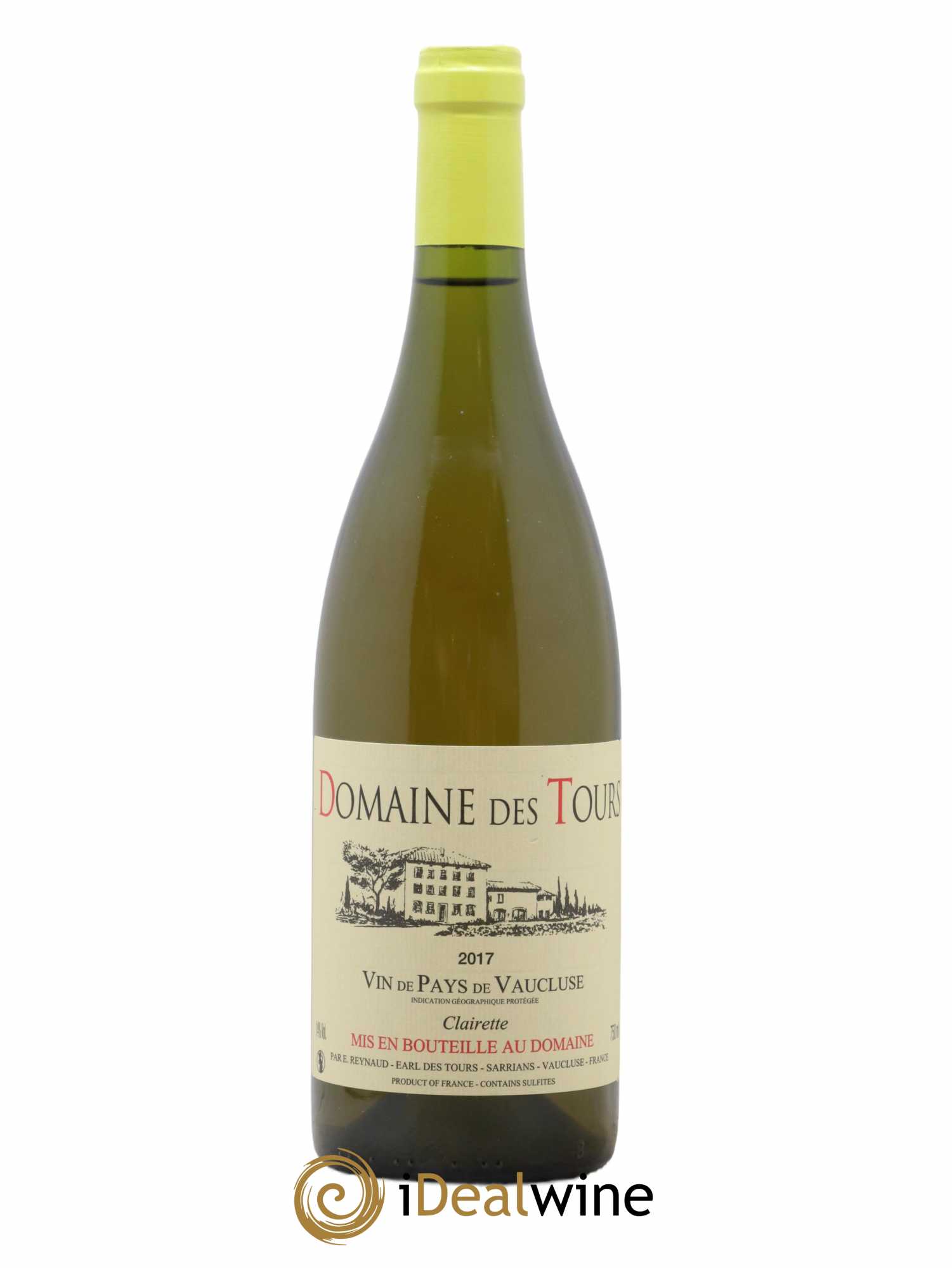 IGP Vaucluse (Vin de Pays de Vaucluse) Domaine des Tours Emmanuel Reynaud Clairette 2017 - Lot de 1 bouteille - 0