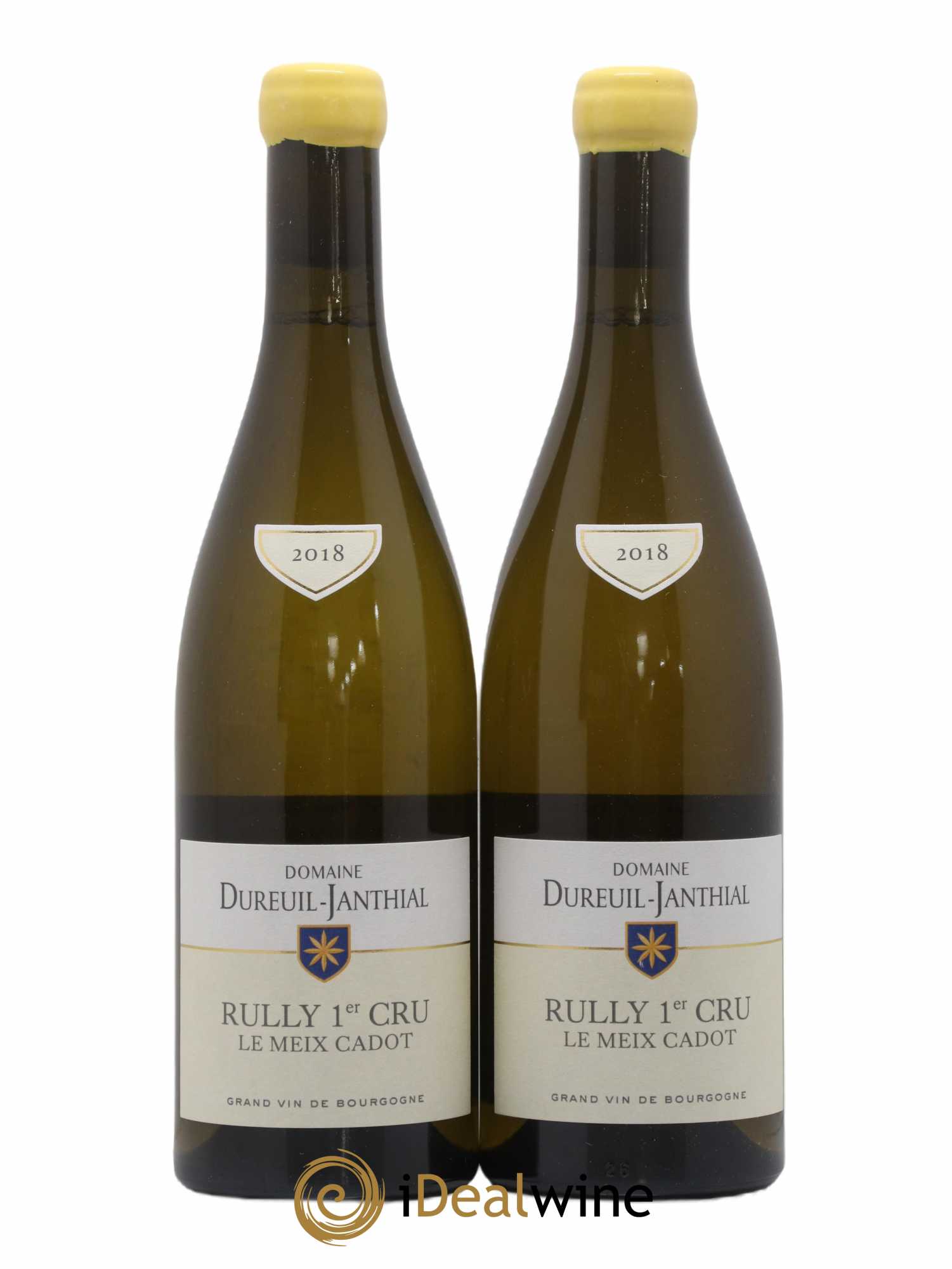 Rully 1er Cru Le Meix Cadot Vincent Dureuil-Janthial 2018 - Lot de 2 bouteilles - 0