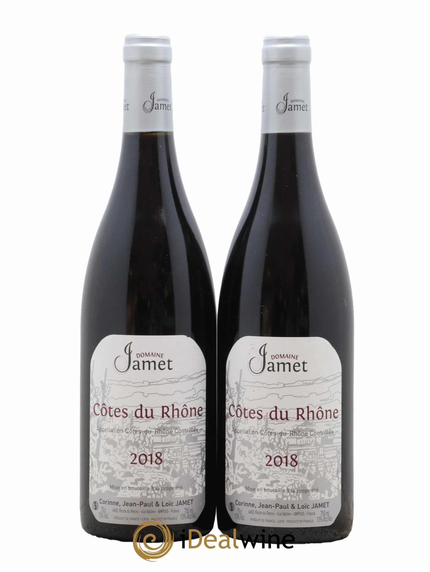 Côtes-du-Rhône Jamet (Domaine) 2018 - Lot de 2 bouteilles - 0