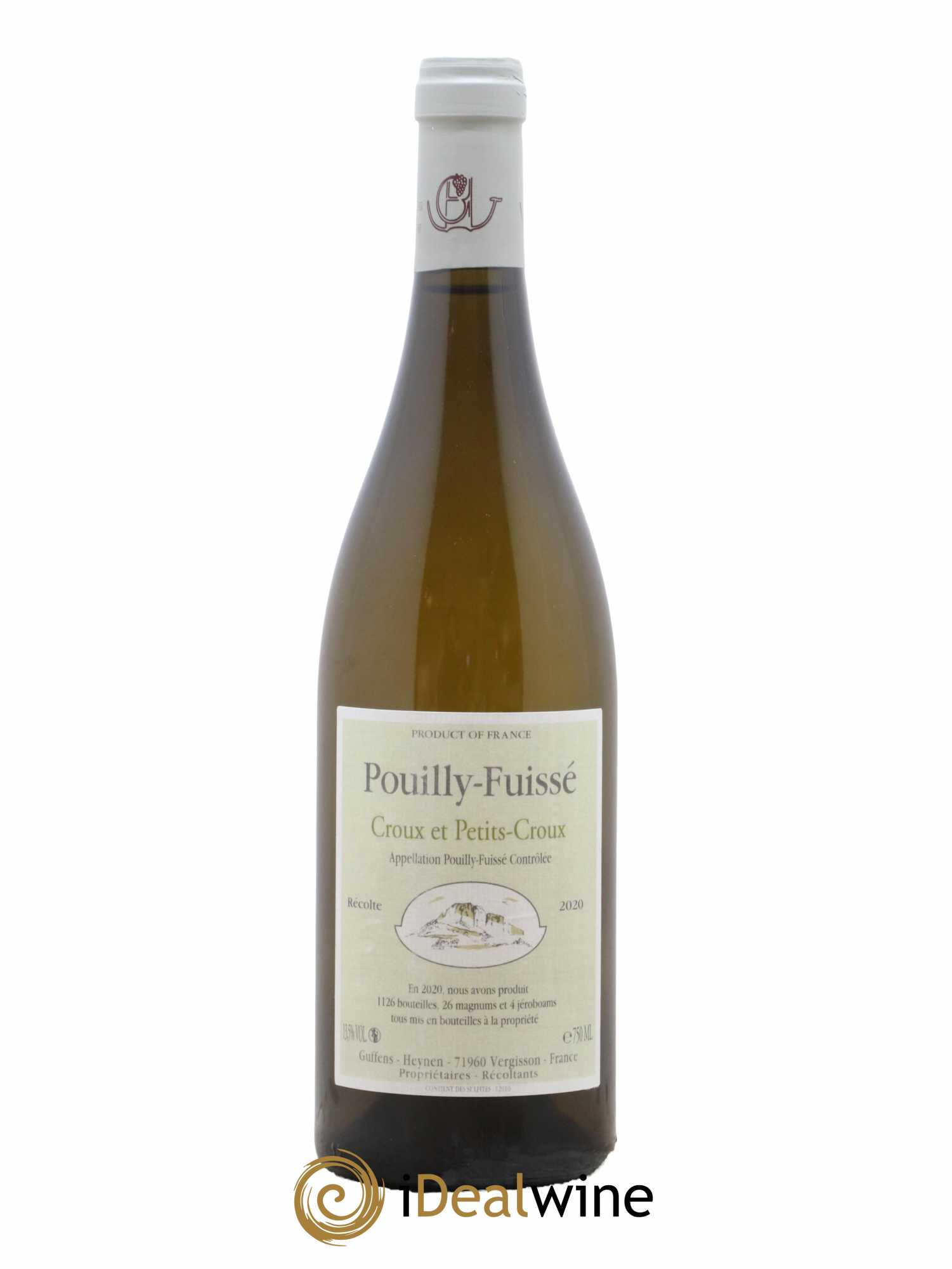 Pouilly-Fuissé Croux et Petits croux Guffens-Heynen 2020 - Lot de 1 bouteille - 0