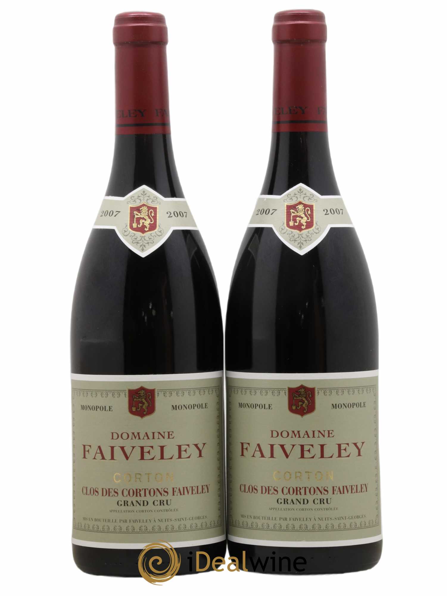 Corton Grand Cru Clos des Cortons Faiveley 2007 - Lot de 2 bouteilles - 0