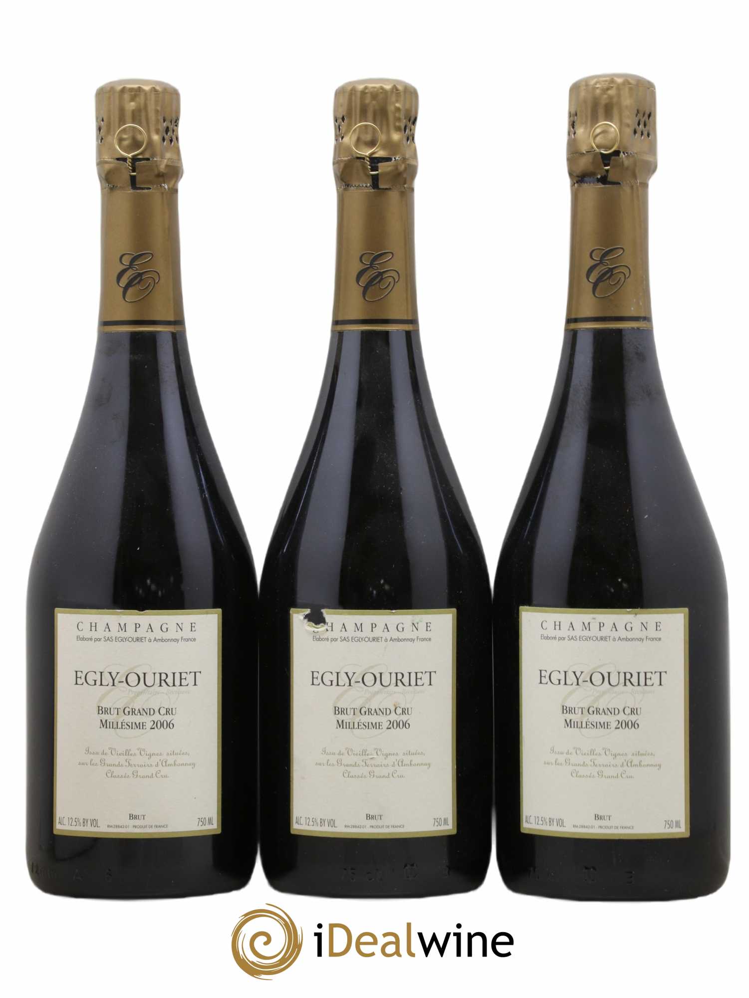 Ambonnay Vieilles Vignes Brut Millésimé Egly-Ouriet 2006 - Lot de 3 bouteilles - 0