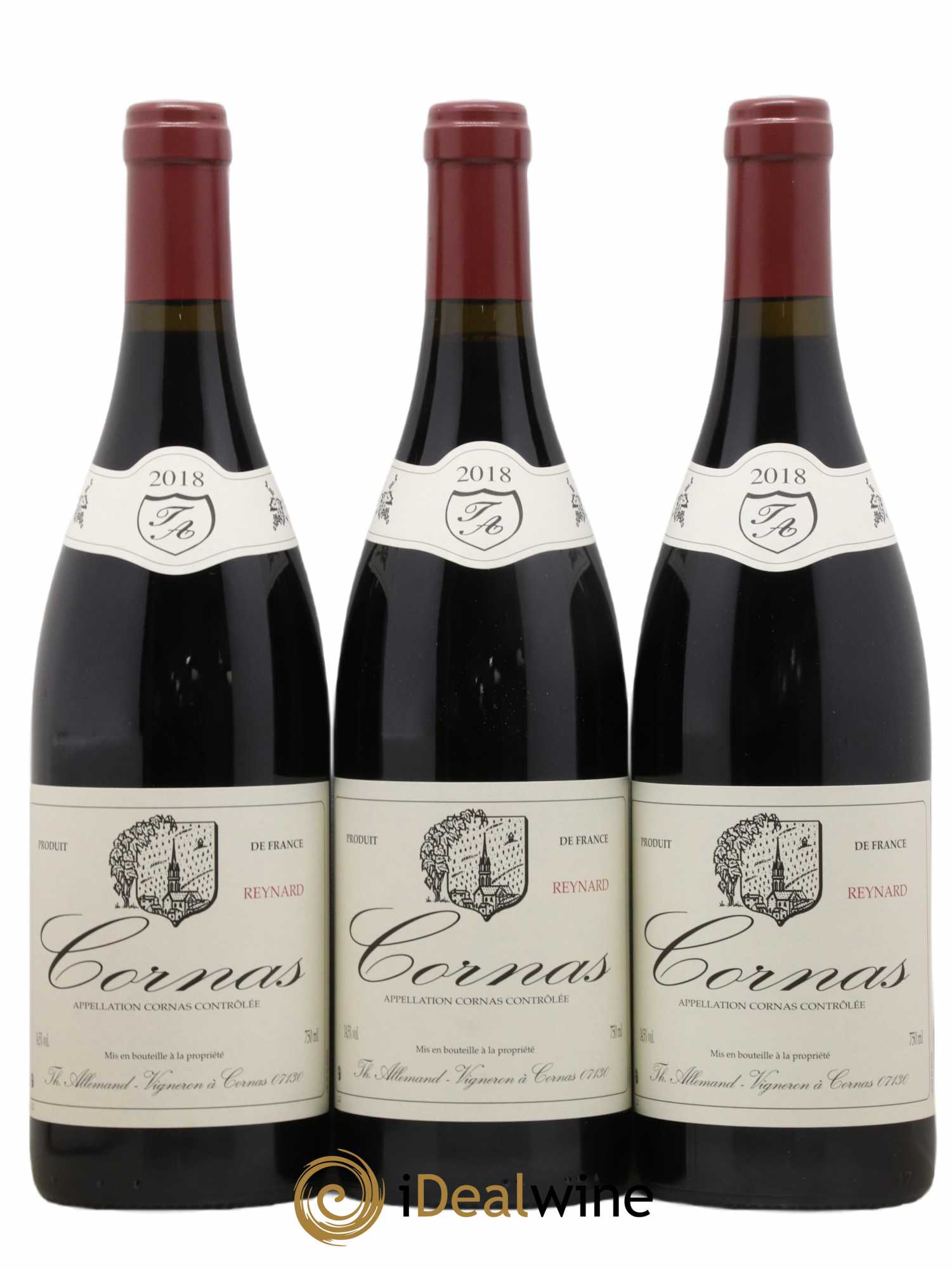 Cornas Reynard Thierry Allemand 2018 - Lot of 3 bottles - 0