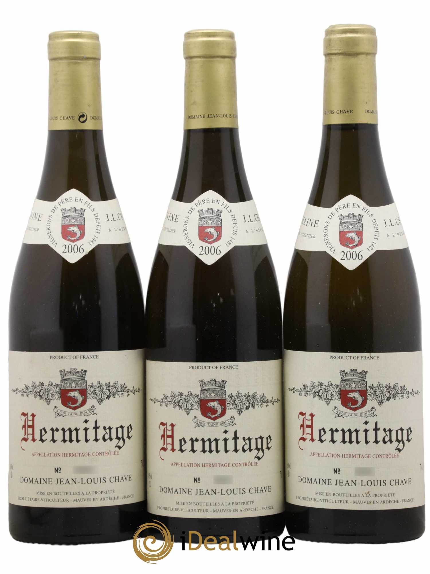 Hermitage Jean-Louis Chave 2006 - Lot de 3 bouteilles - 0