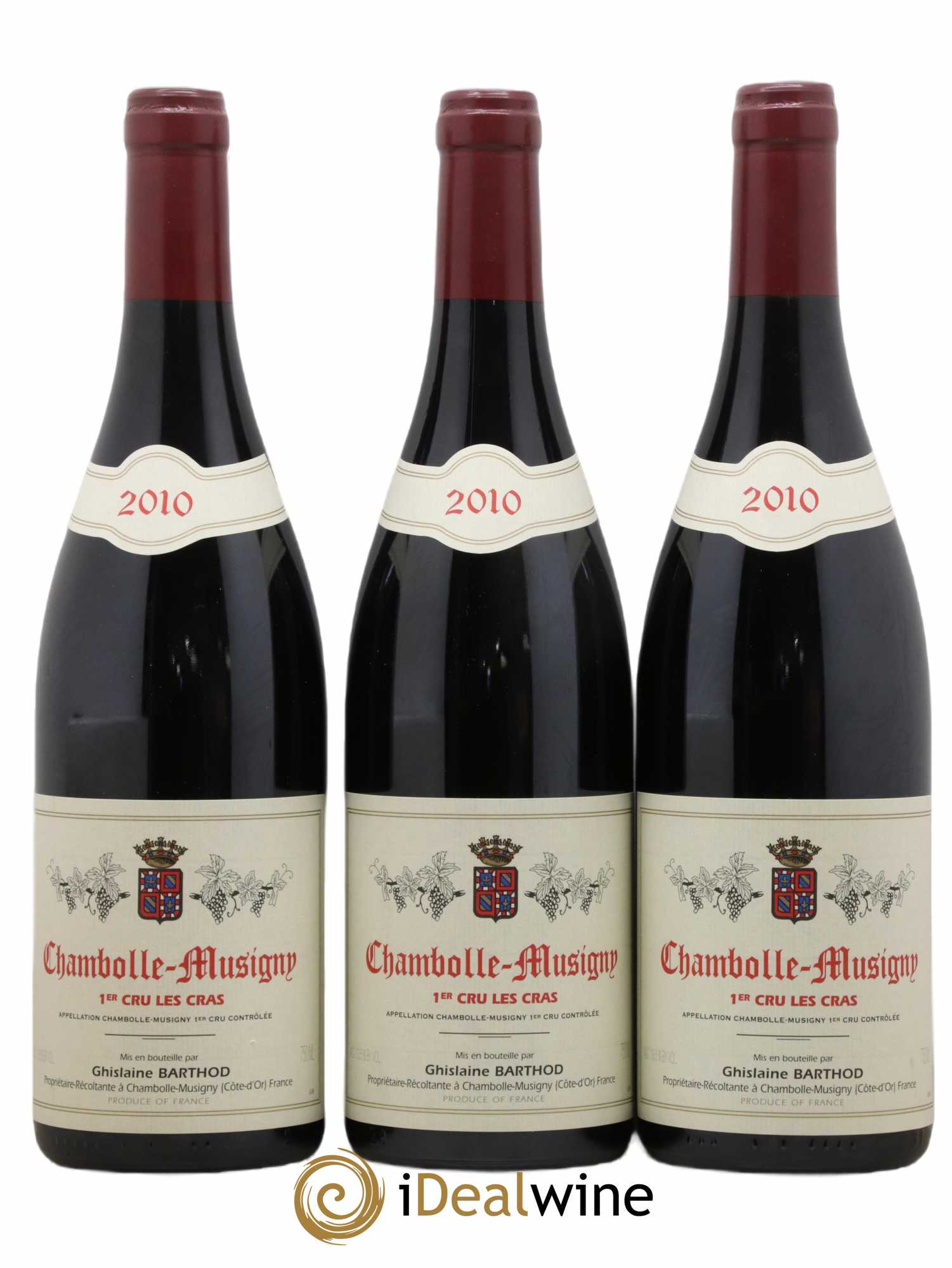 Chambolle-Musigny 1er Cru Les Cras Ghislaine Barthod 2010 - Lot de 3 bouteilles - 0