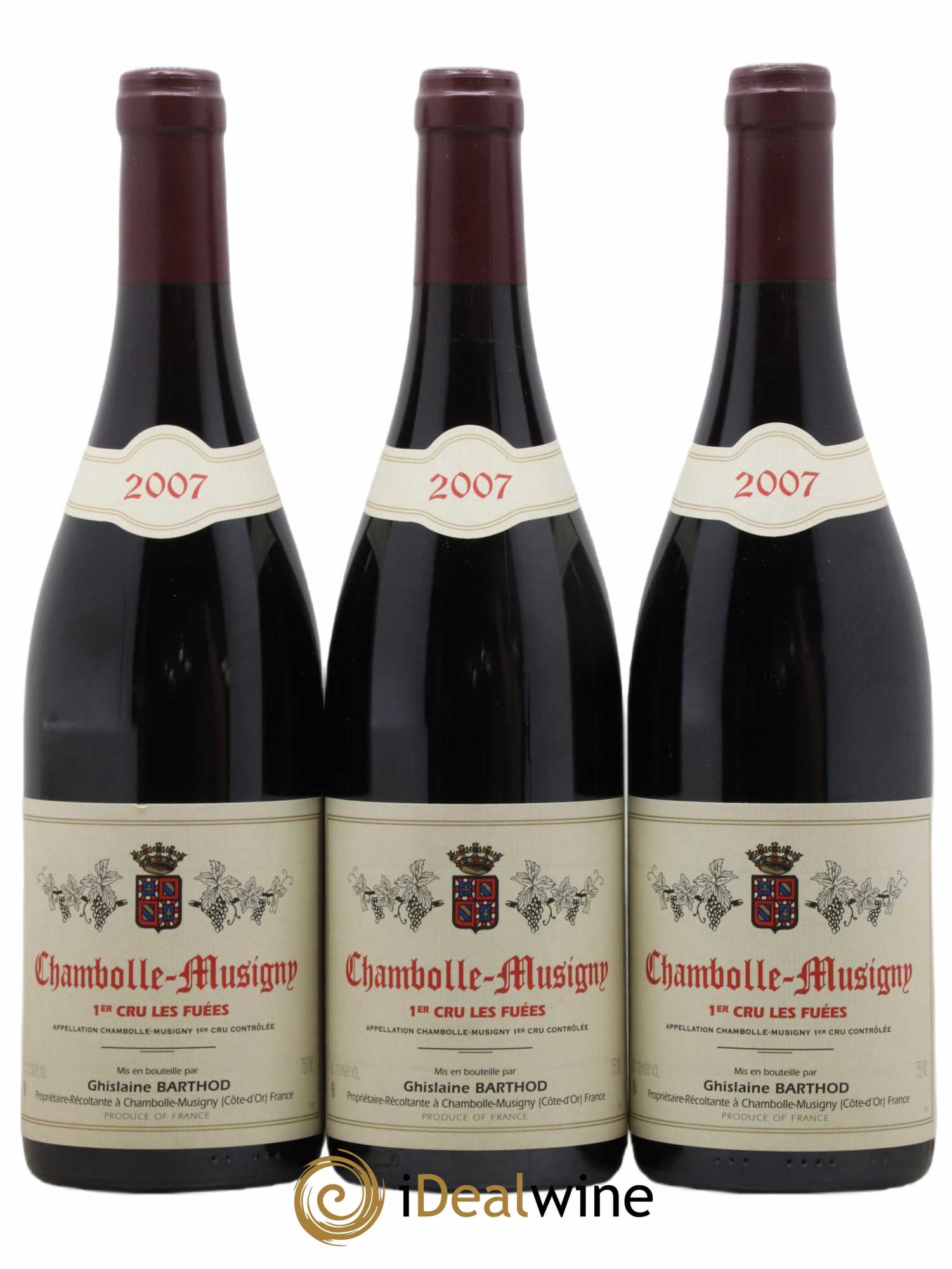 Chambolle-Musigny 1er Cru Les Fuées Ghislaine Barthod 2007 - Lot de 3 bouteilles - 0