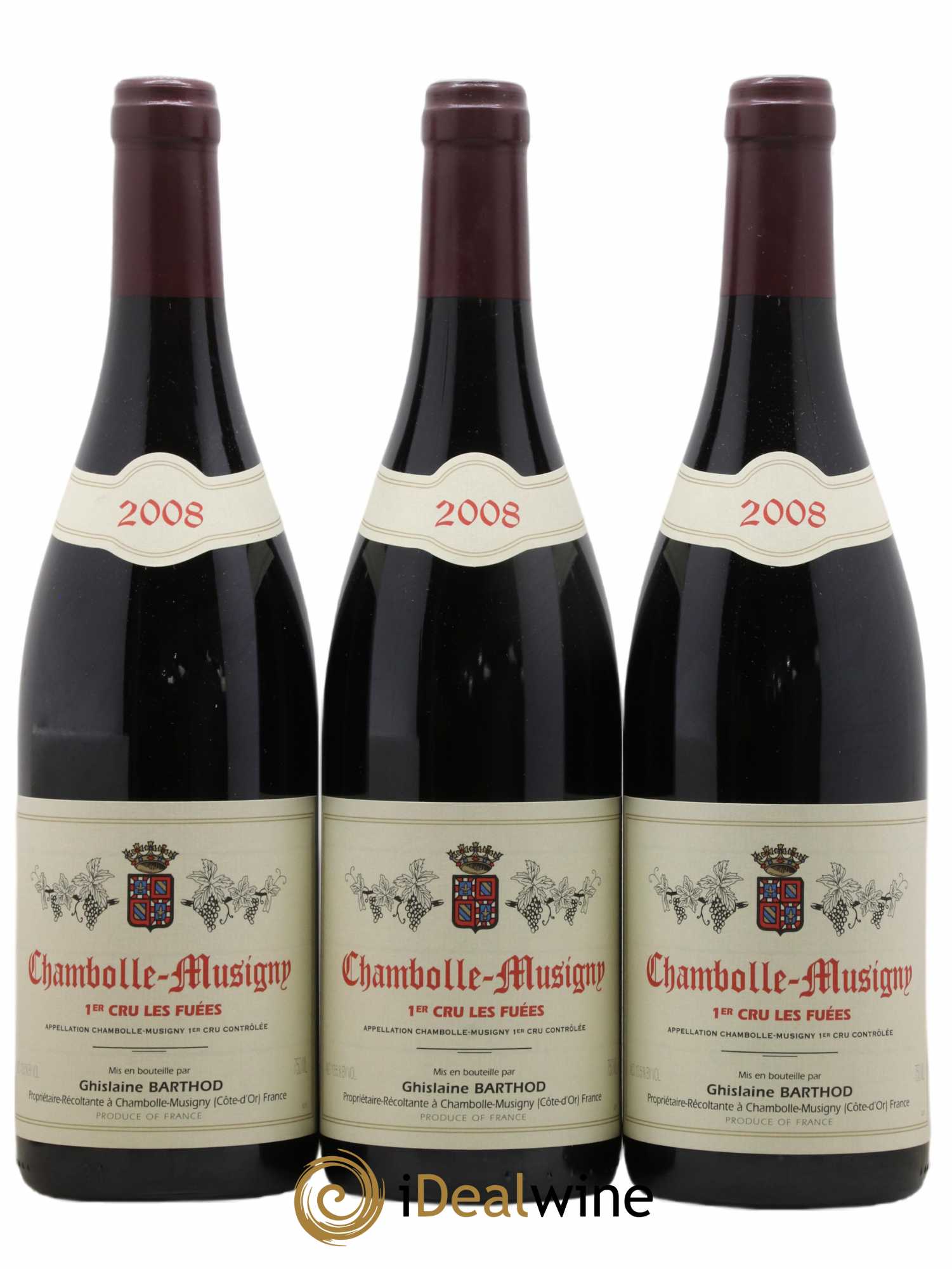 Chambolle-Musigny 1er Cru Les Fuées Ghislaine Barthod 2008 - Lot de 3 bouteilles - 0