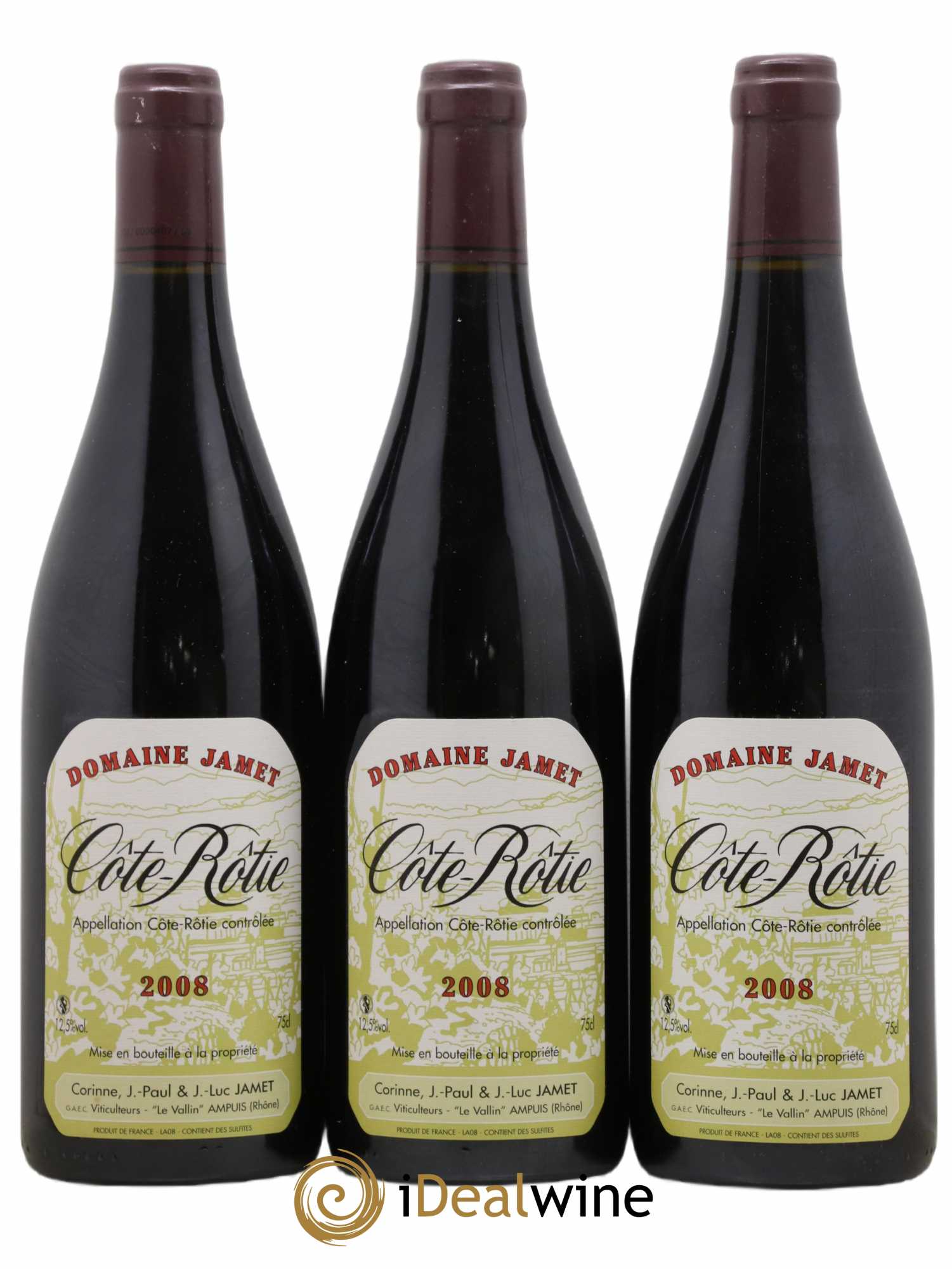 Côte-Rôtie Jamet (Domaine) 2008 - Lot de 3 bouteilles - 0