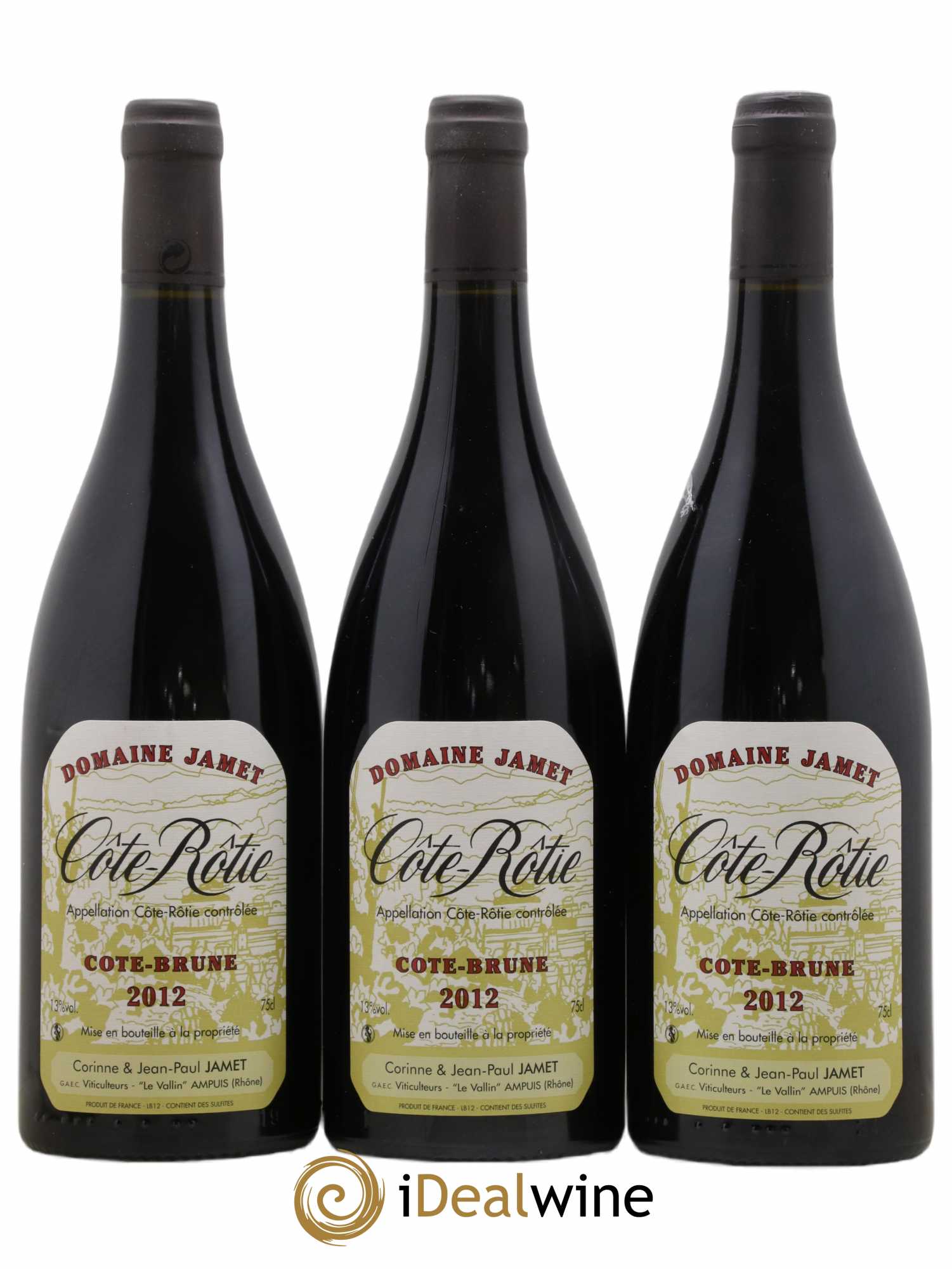 Côte-Rôtie Côte Brune Jamet (Domaine) 2012 - Lot de 3 bouteilles - 0