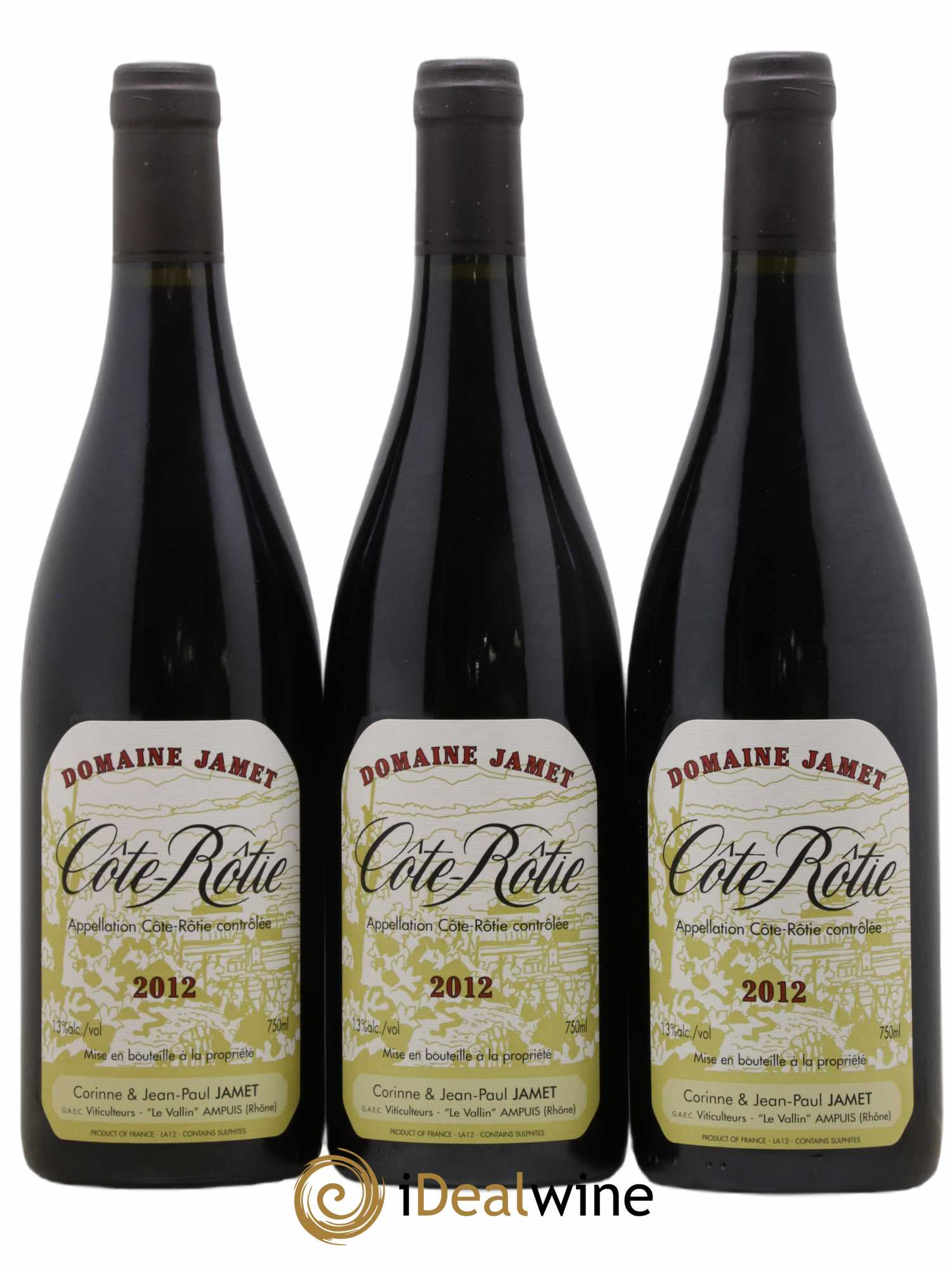 Côte-Rôtie Jamet (Domaine) 2012 - Lot de 3 bouteilles - 0