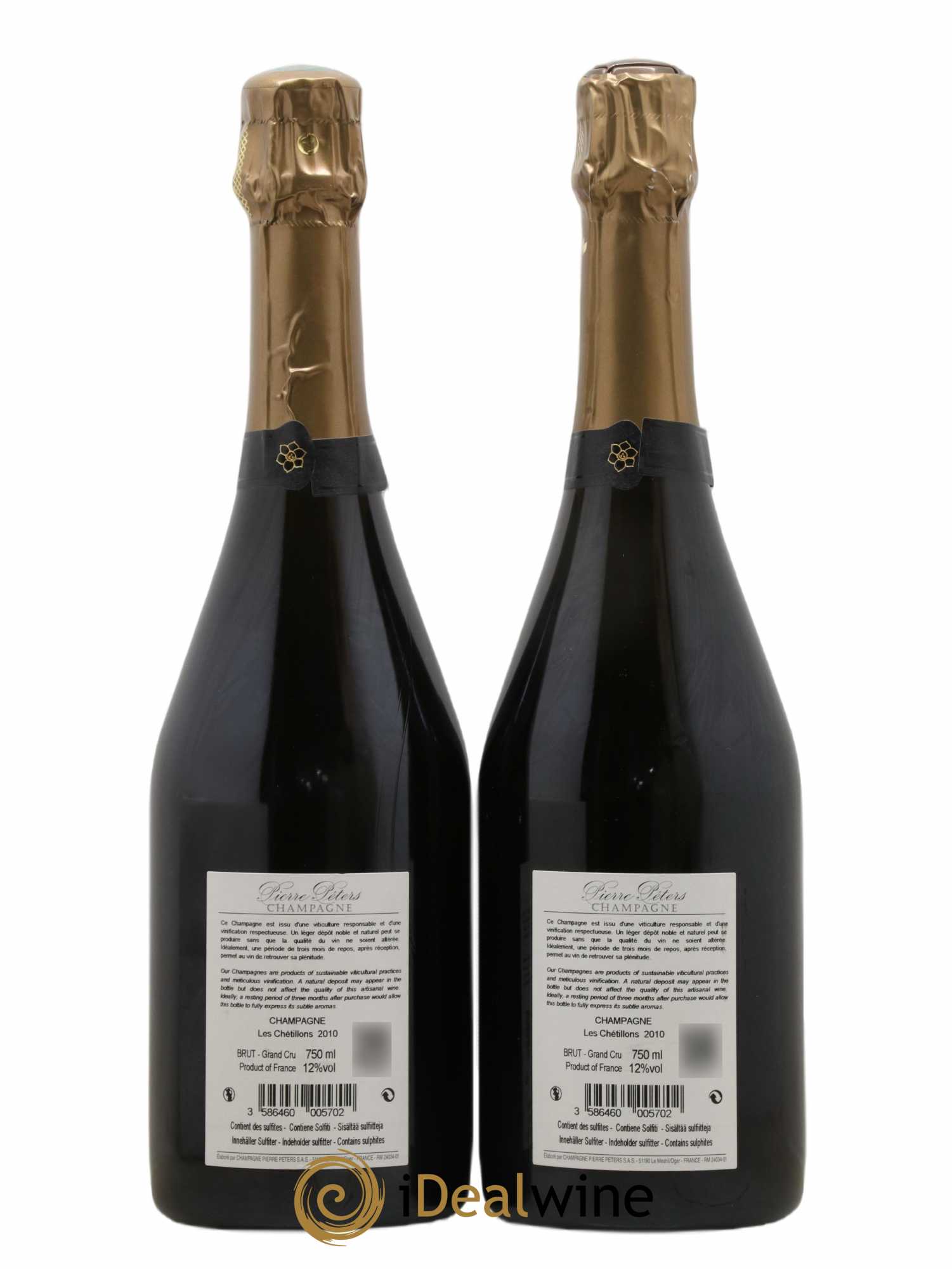 Cuvée Spéciale les Chétillons Blanc de Blancs Brut Pierre Péters 2010 - Lot de 2 bouteilles - 1