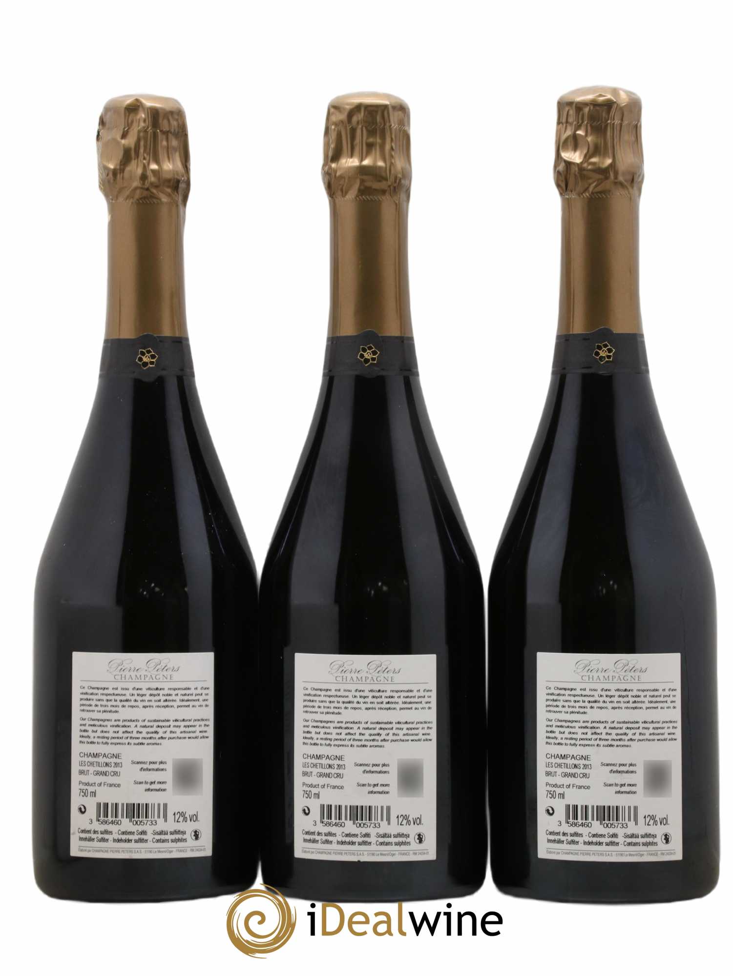 Cuvée Spéciale les Chétillons Blanc de Blancs Brut Pierre Péters 2013 - Lot de 3 bouteilles - 1