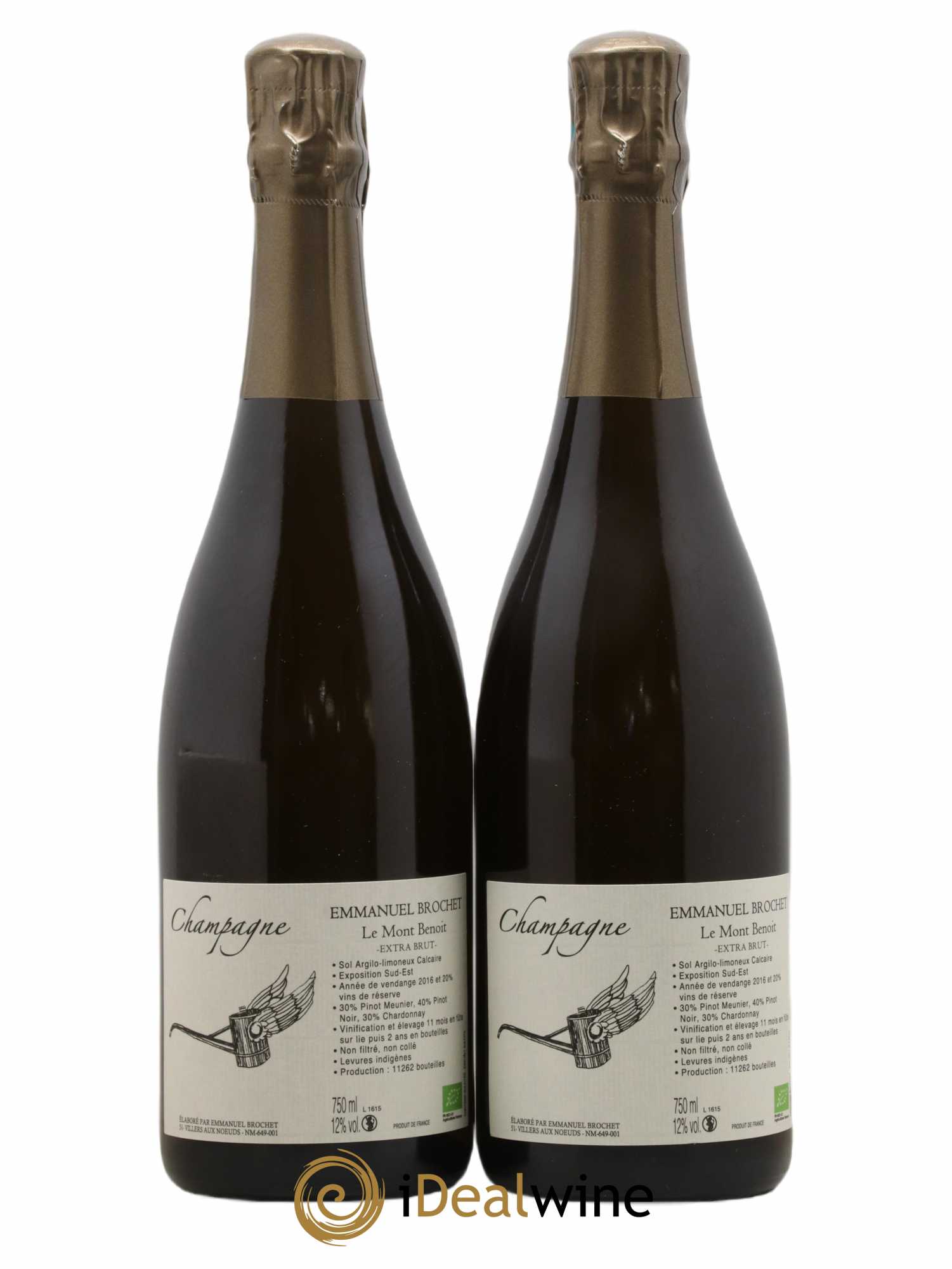 Le Mont Benoit Extra-Brut Emmanuel Brochet - Lot de 2 bouteilles - 0