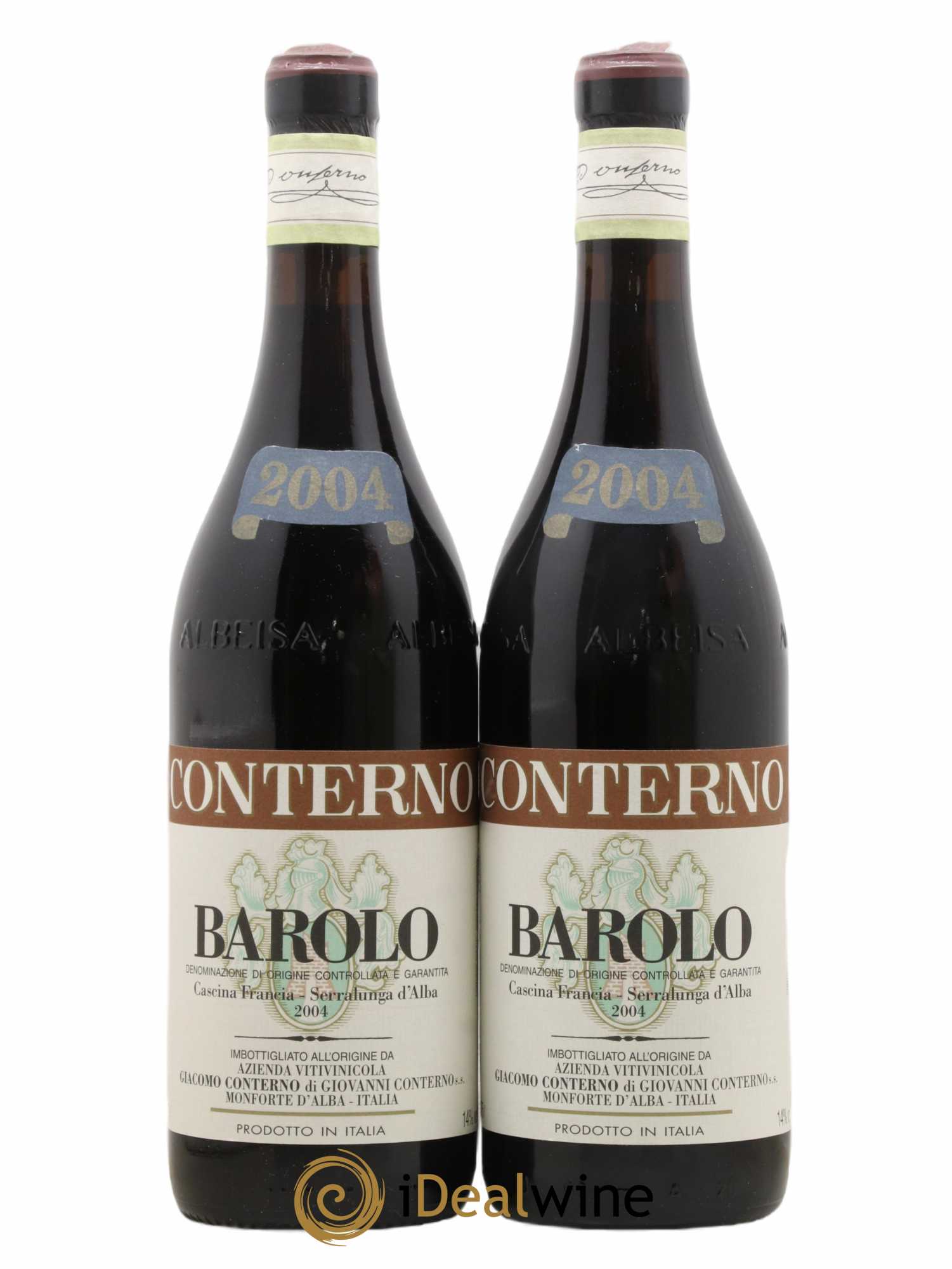 Barolo DOCG Cascina Francia Giacomo Conterno 2004 - Lot de 2 bouteilles - 0