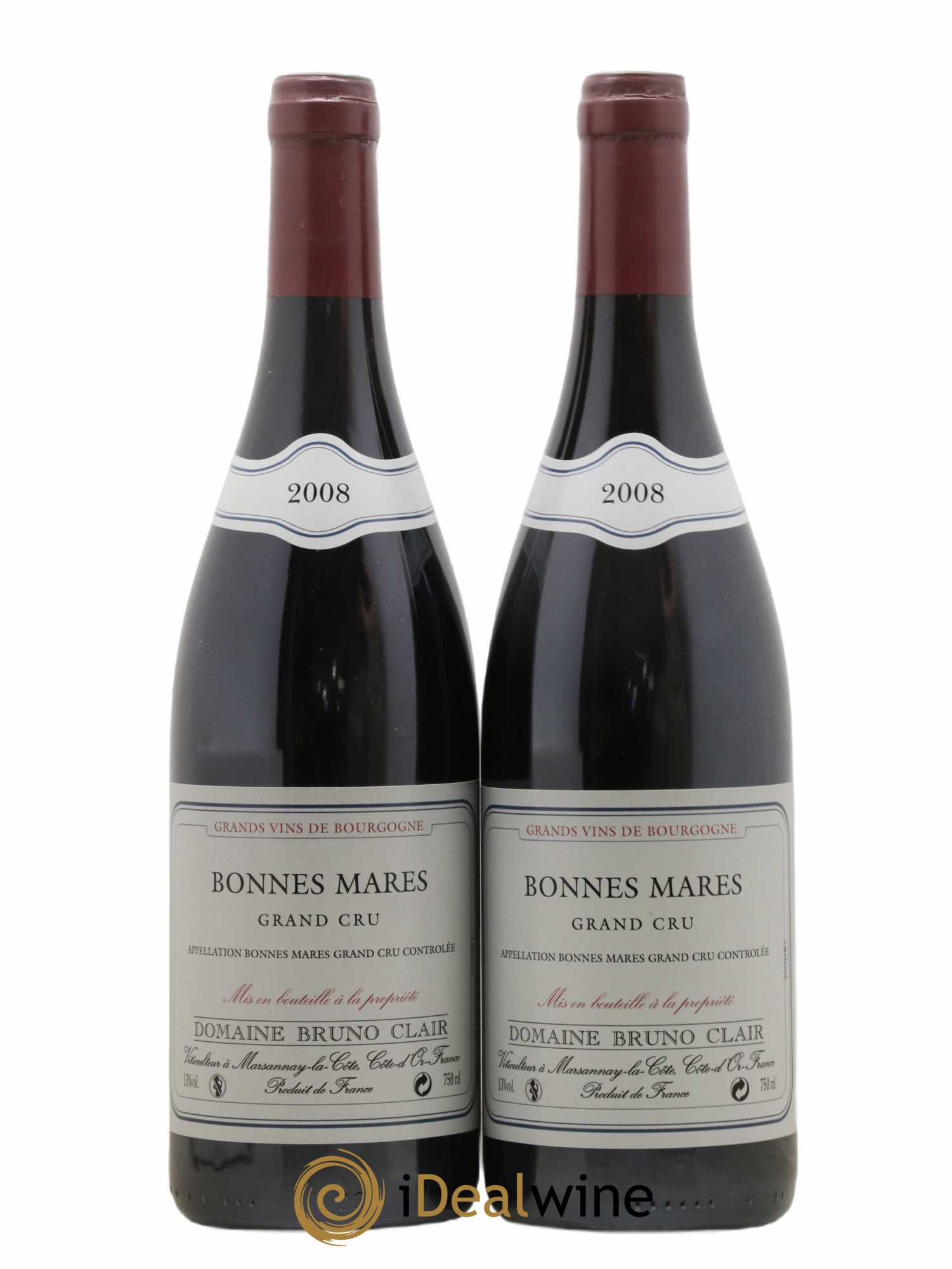 Bonnes-Mares Grand Cru Bruno Clair (Domaine) 2008 - Lot de 2 bouteilles - 0
