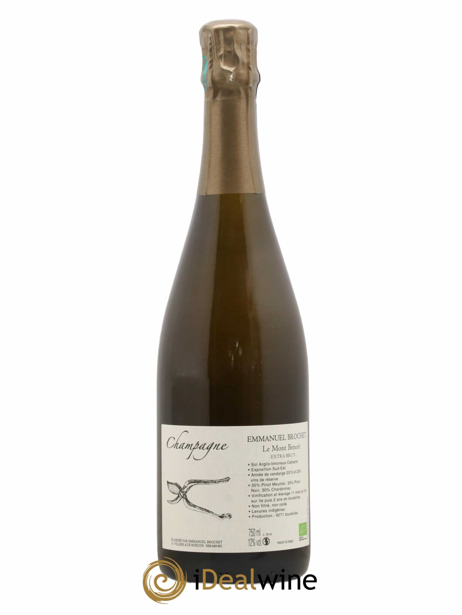 Le Mont Benoit Extra-Brut Emmanuel Brochet - Lot de 1 bouteille - 0