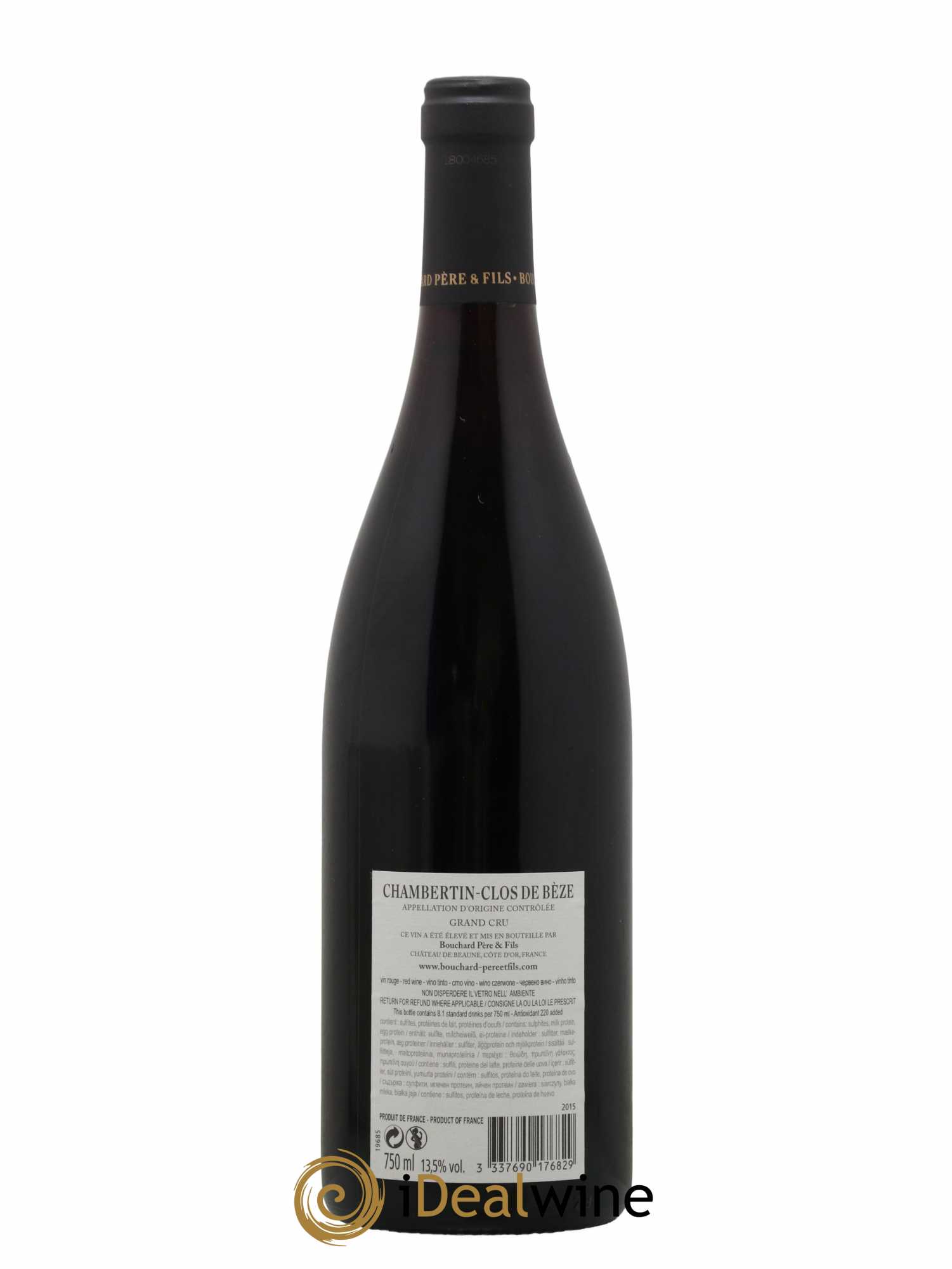 Chambertin Clos de Bèze Grand Cru Bouchard Père & Fils 2015 - Lot de 1 bouteille - 1