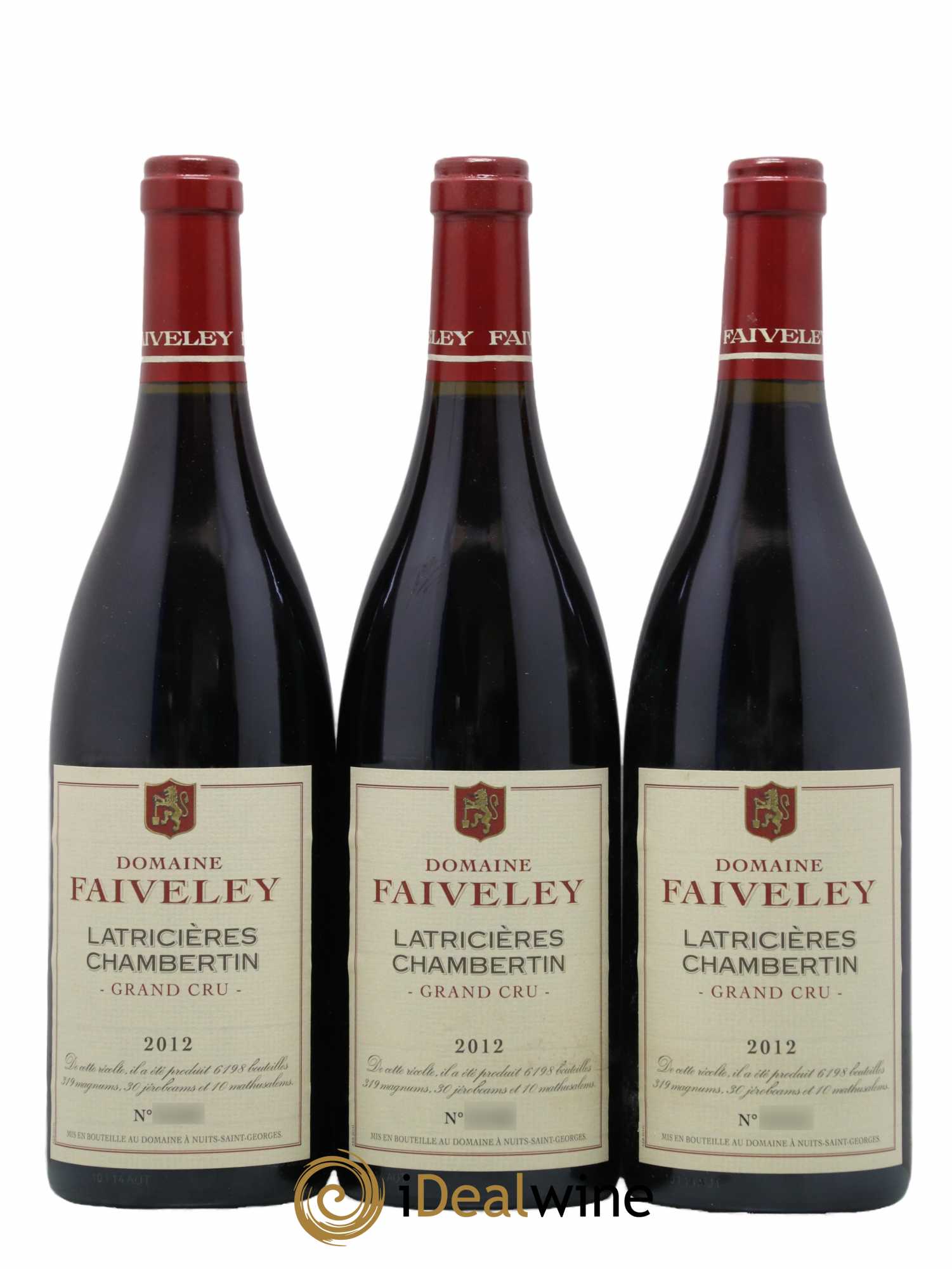 Latricières-Chambertin Grand Cru Faiveley 2012 - Lot de 3 bouteilles - 0