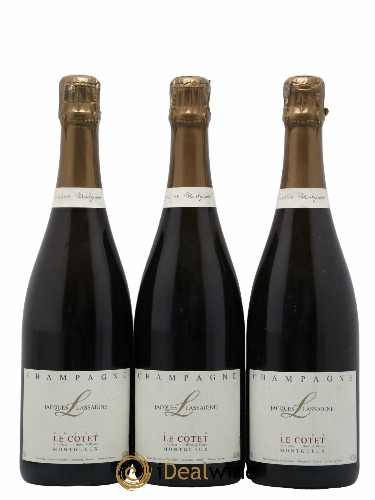 Le Cotet Extra-Brut Jacques Lassaigne Extra Brut - Lot de 3 bouteilles - 0
