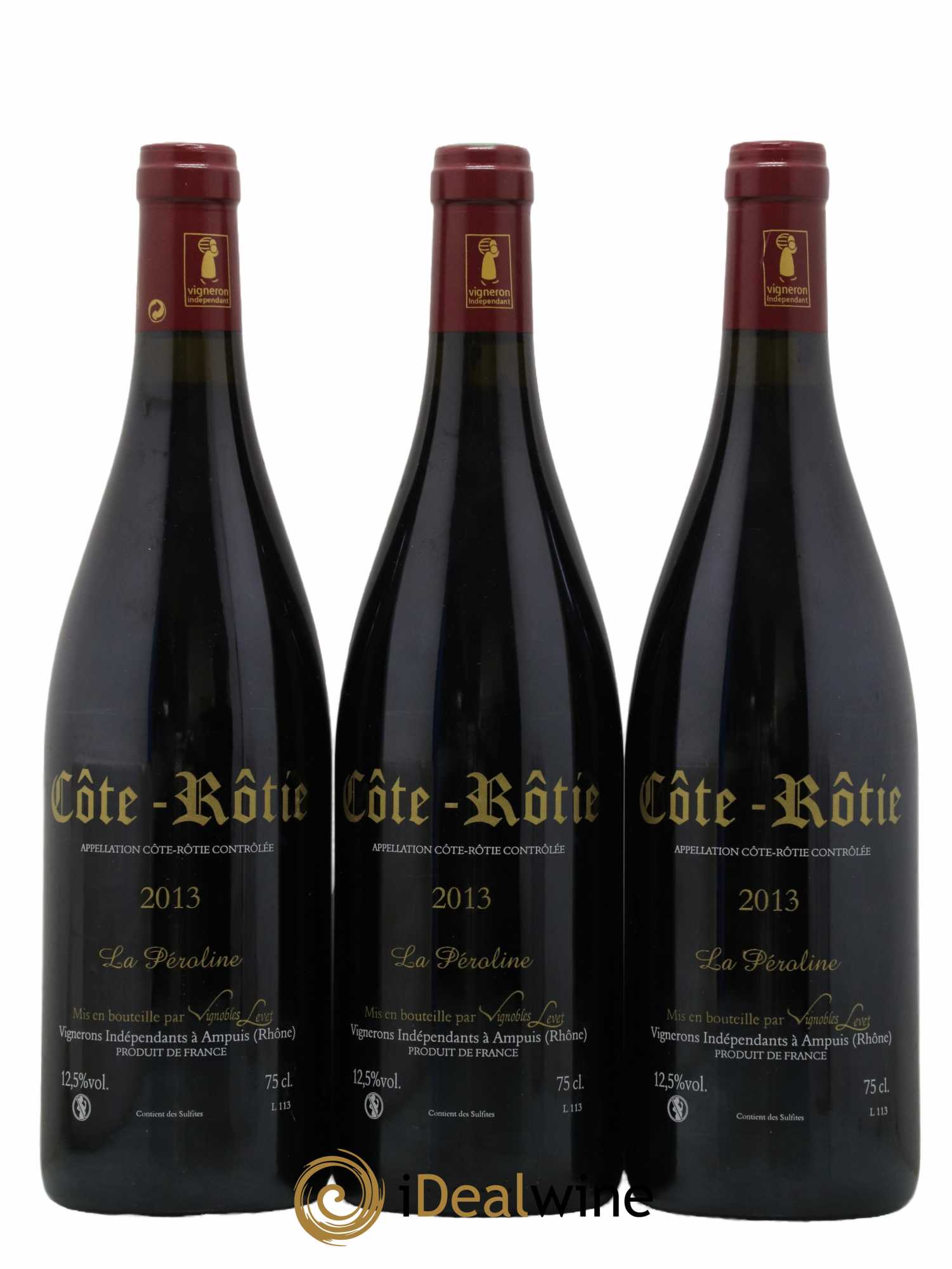 Côte-Rôtie La Péroline Vignobles Levet 2013 - Lot de 3 bouteilles - 1