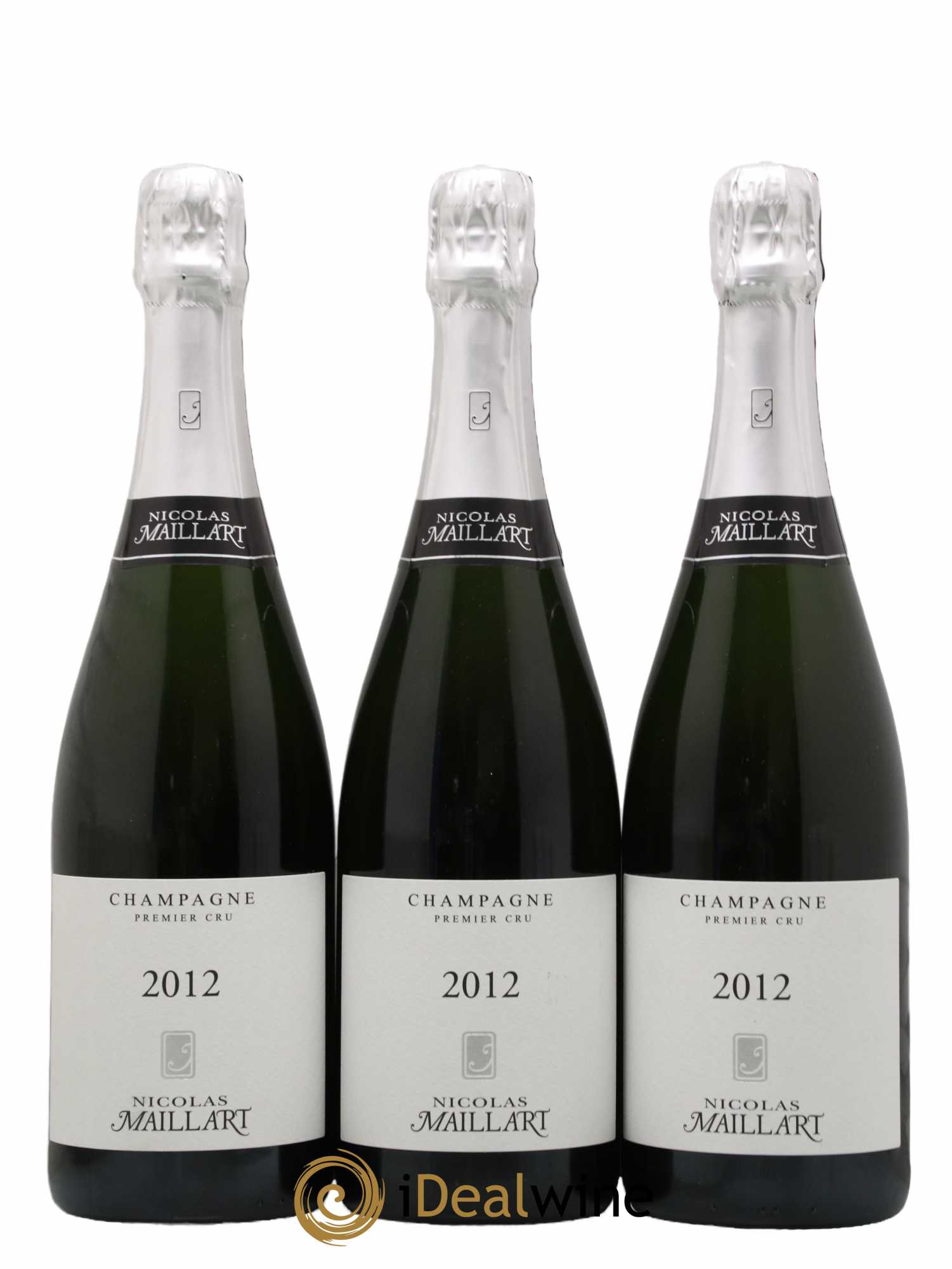 Champagne Extra Brut 1er cru Nicolas Maillart 2012 - Lot de 3 bouteilles - 0