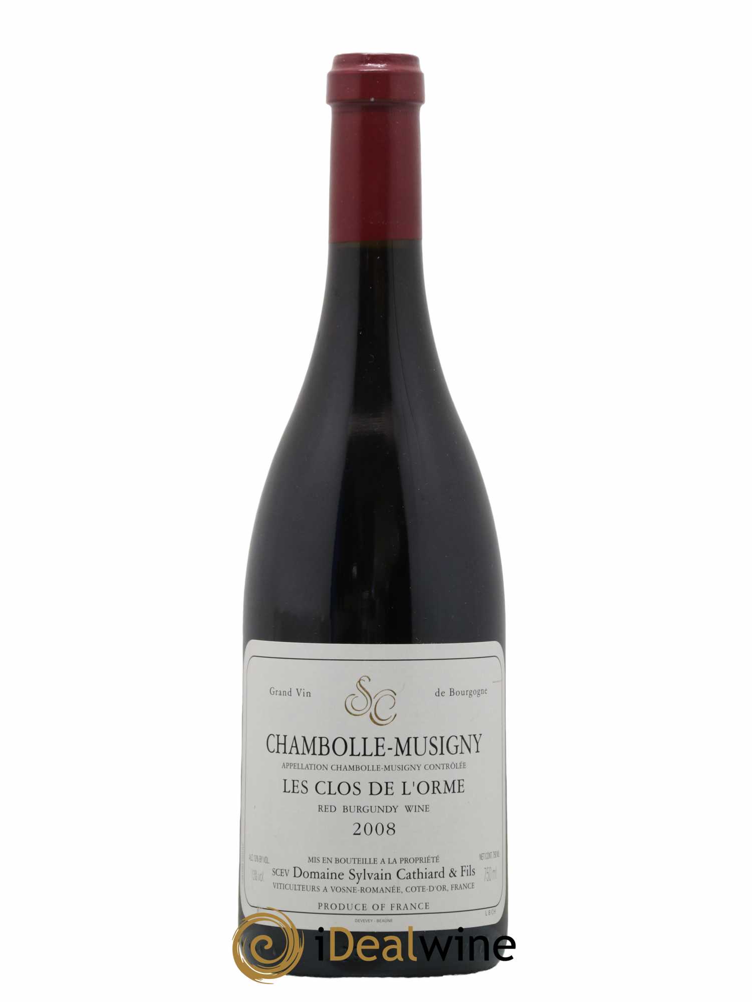 Chambolle-Musigny Les Clos de l'Orme Sylvain Cathiard & Fils 2008 - Lot de 1 bouteille - 0