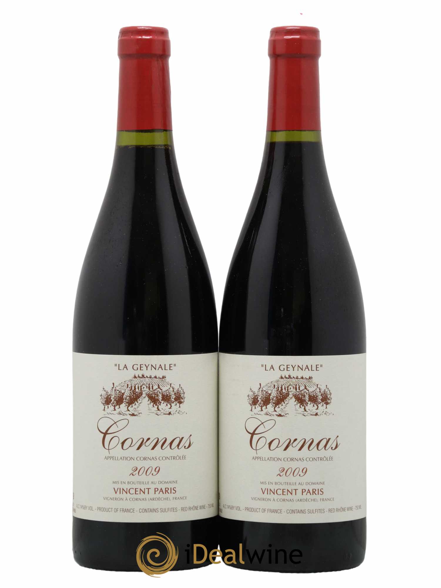 Cornas La Geynale Vincent Paris 2009 - Lot de 2 bouteilles - 0