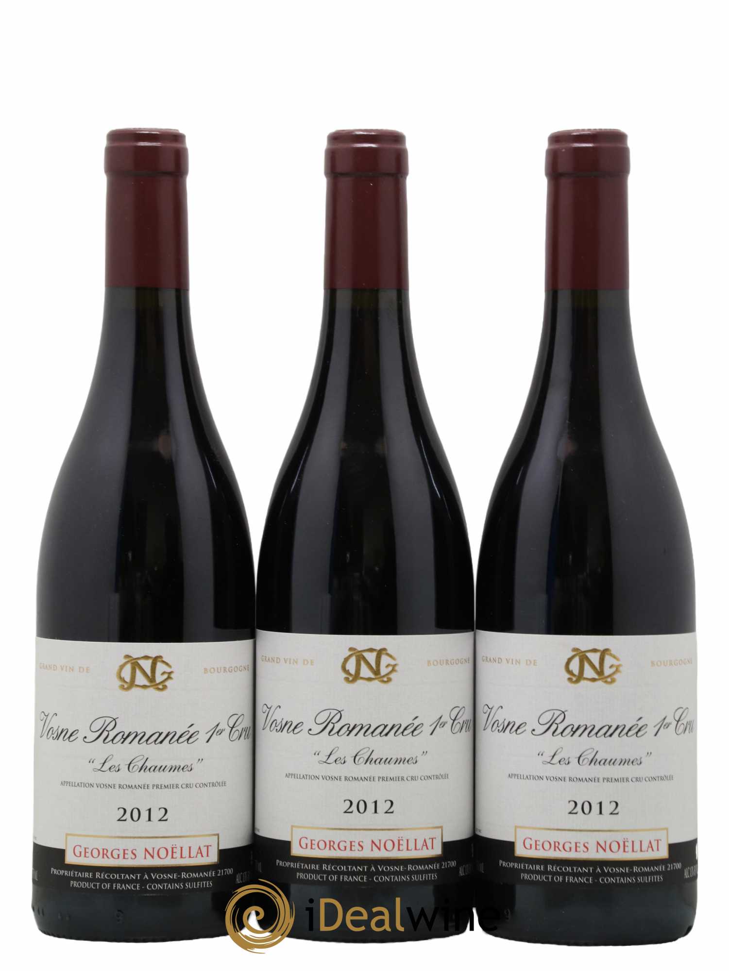 Vosne-Romanée 1er Cru Les Chaumes Georges Noëllat (Domaine) 2012 - Lot de 3 bouteilles - 0