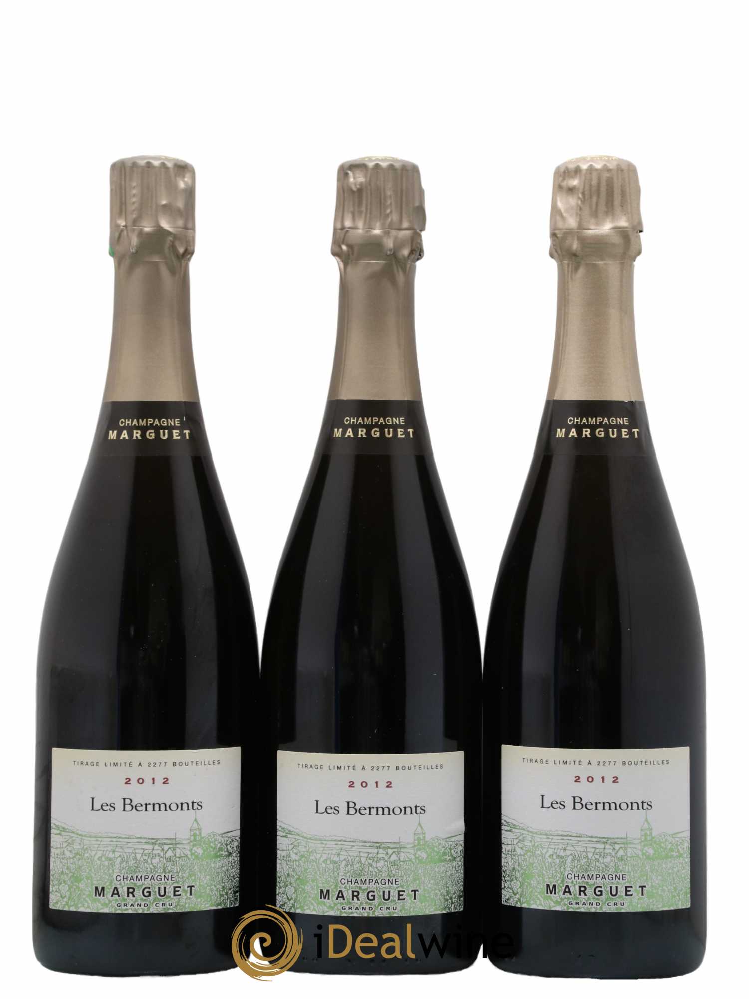 Les Bermonts Zéro Dosage Grand Cru Marguet Grand Cru Extra Brut 2012 - Lot de 3 bouteilles - 0