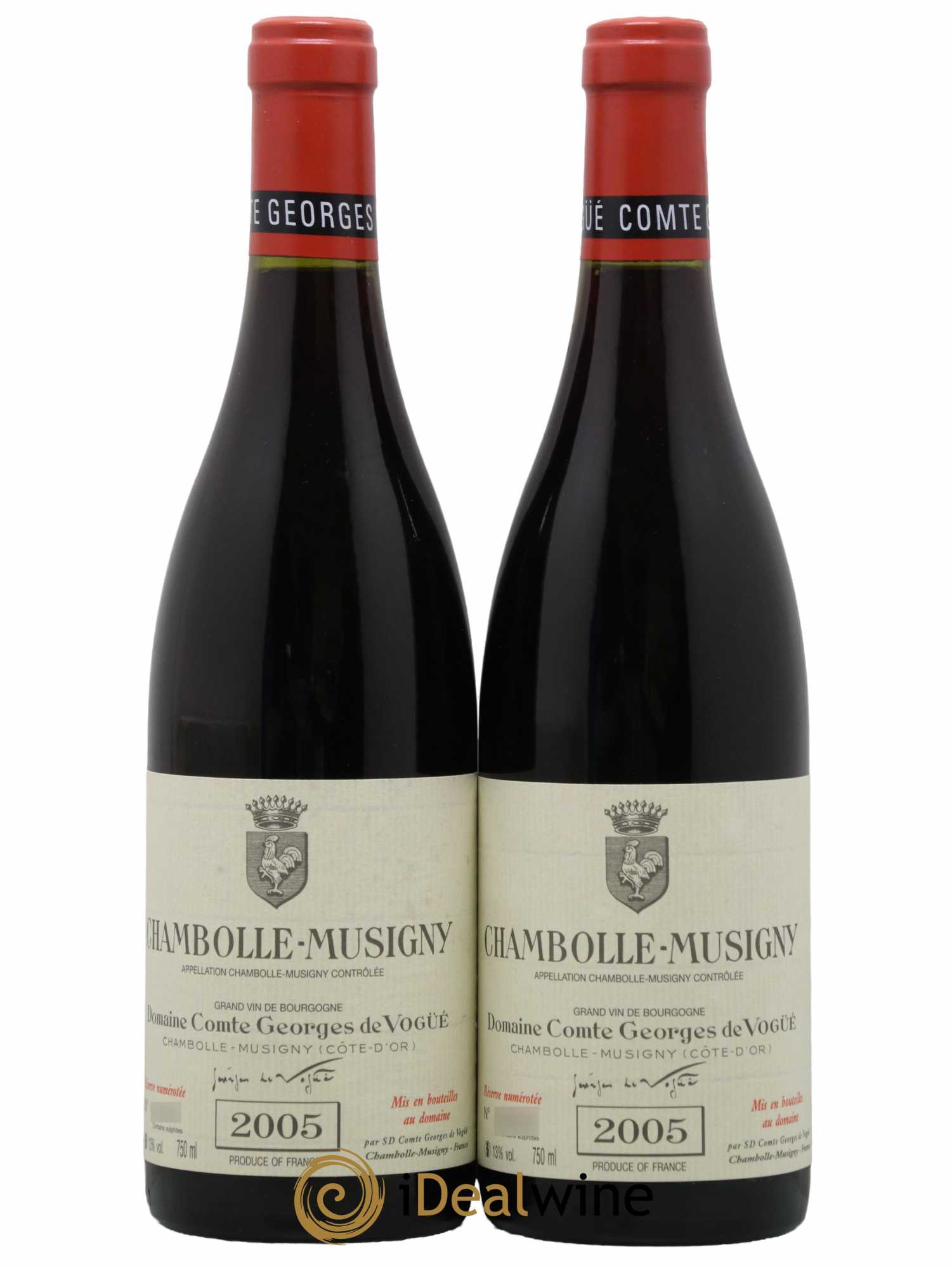 Chambolle-Musigny Comte Georges de Vogüé 2005 - Lot de 2 bouteilles - 0