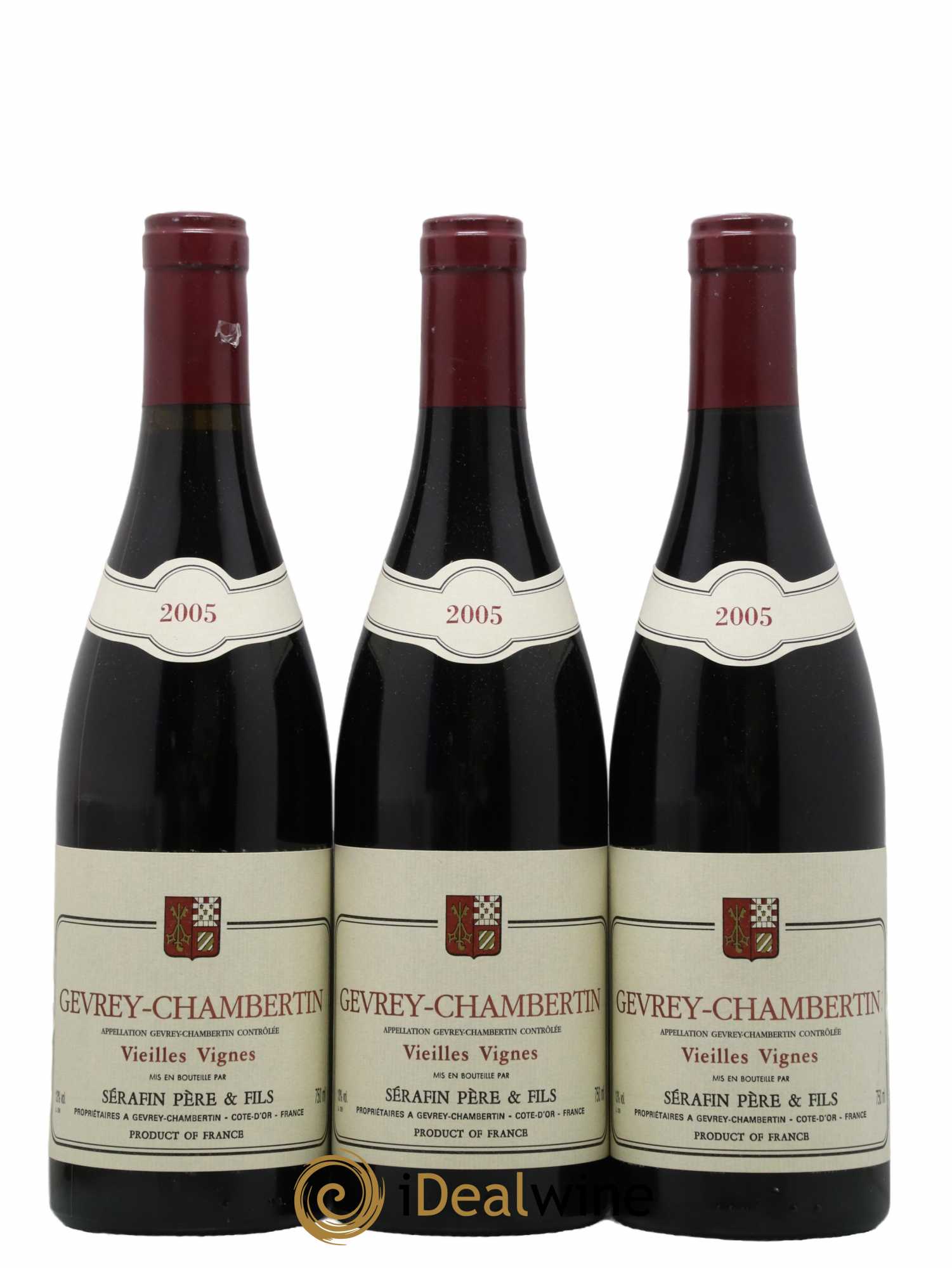 Gevrey-Chambertin Vieilles Vignes Christian Sérafin Père et Fils 2005 - Lot de 3 bouteilles - 0