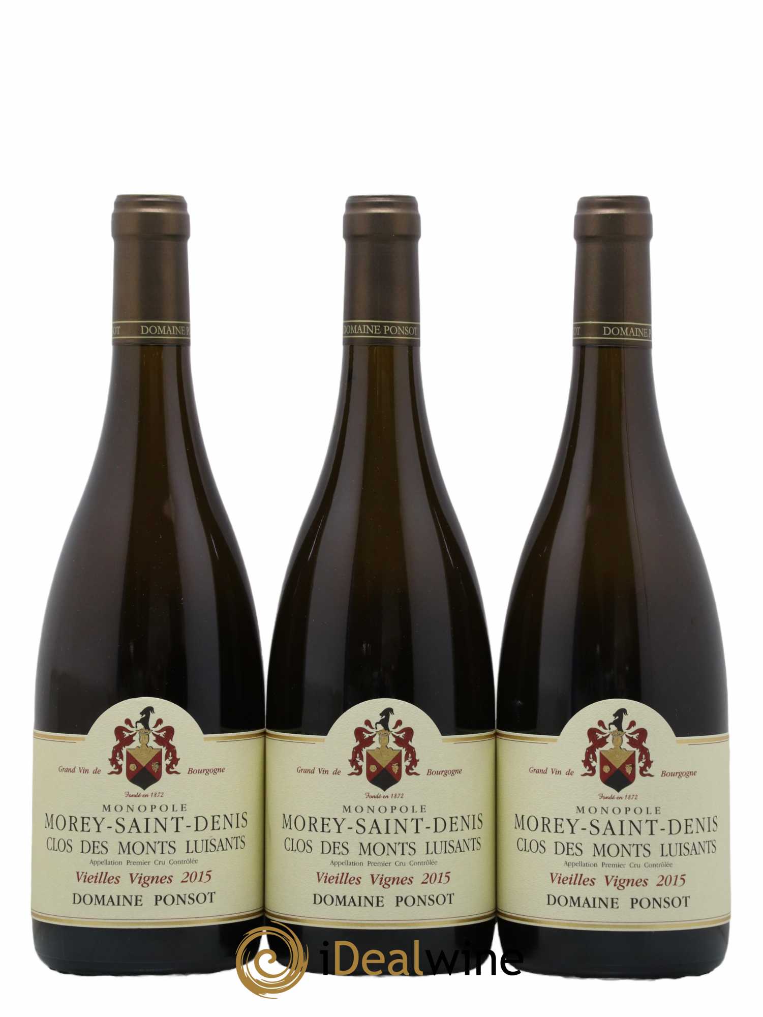 Morey-Saint-Denis 1er Cru Clos des Monts Luisants Vieilles Vignes Ponsot (Domaine) 2015 - Lot de 3 bouteilles - 0
