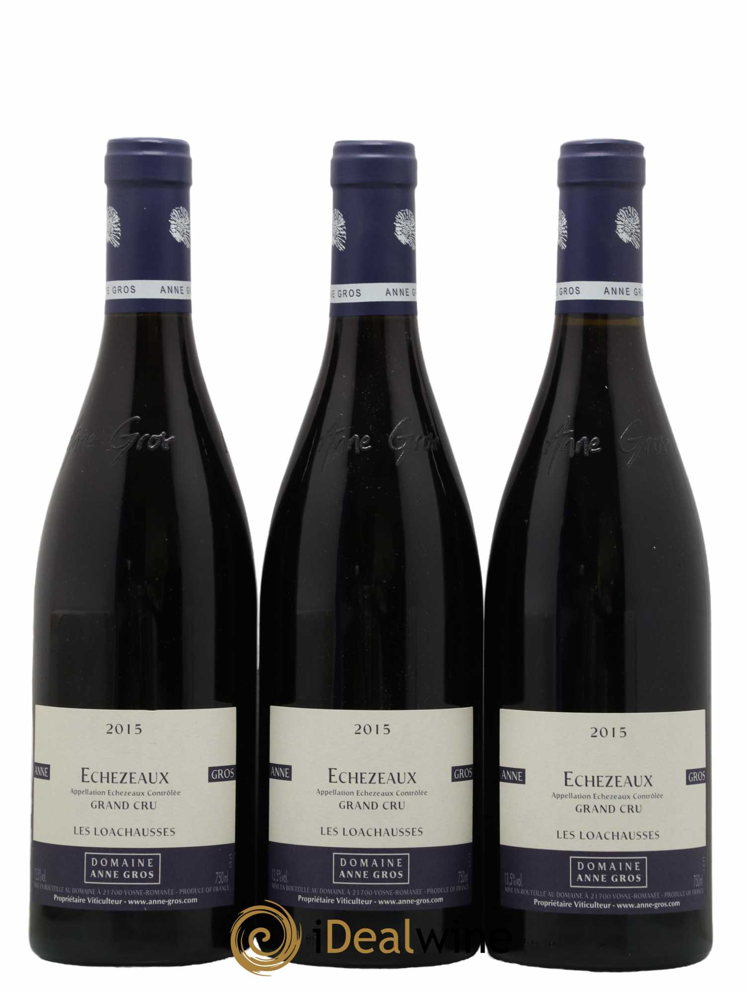 Echezeaux Grand Cru Les Loachausses Anne Gros 2015 - Lot de 3 bouteilles - 0