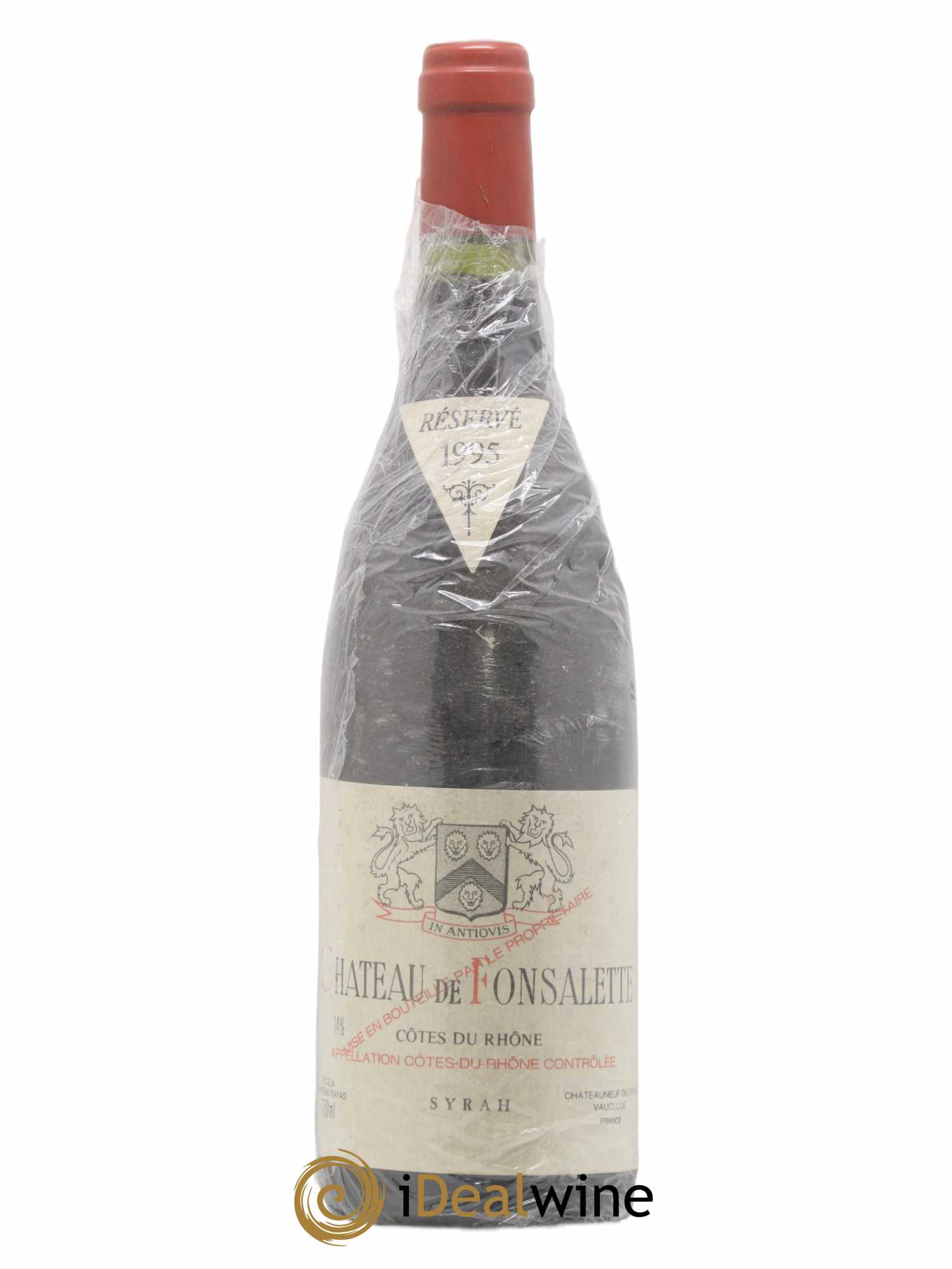 Côtes-du-Rhône Cuvée Syrah Château de Fonsalette 1995 - Lot de 1 bouteille - 0