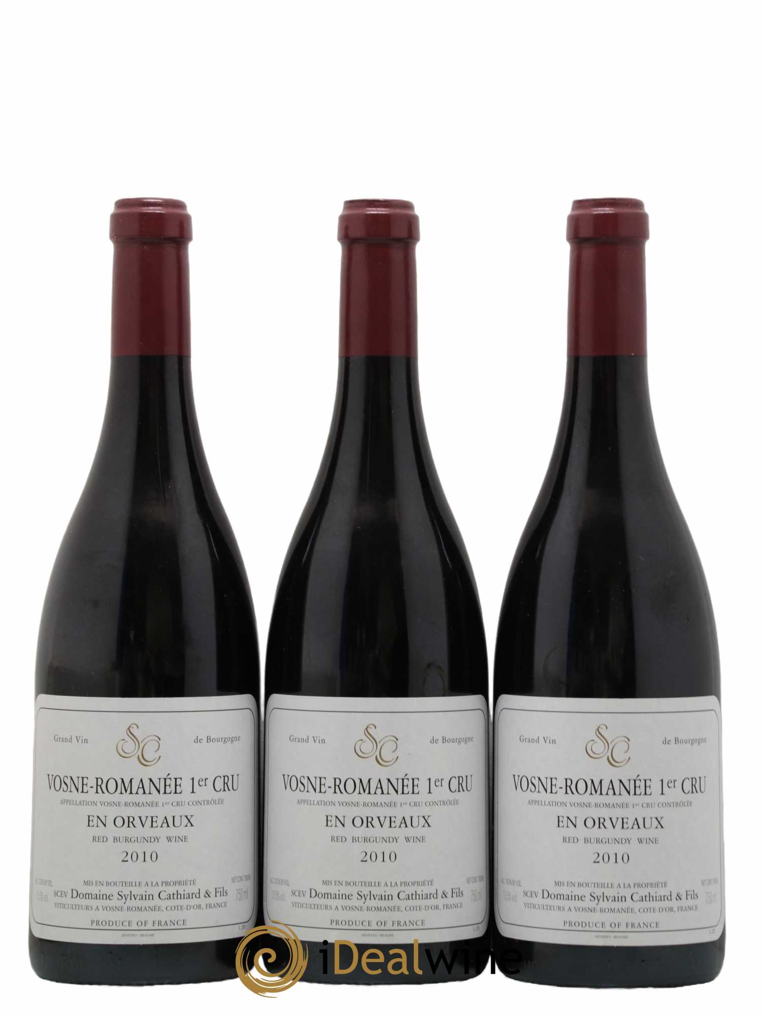 Vosne-Romanée 1er Cru En Orveaux Sylvain Cathiard & Fils 2010 - Lot de 3 bouteilles - 0