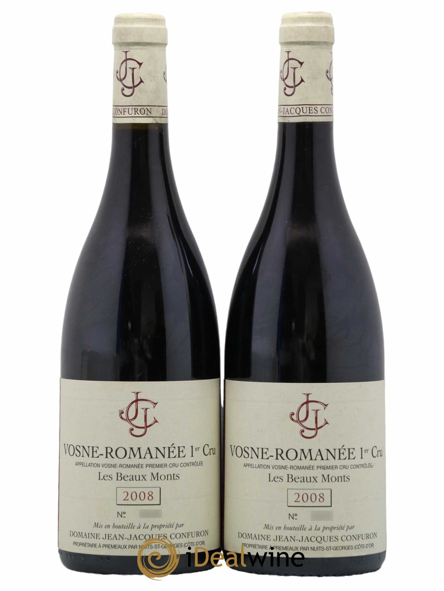 Vosne-Romanée 1er Cru Les Beaux Monts Jean-Jacques Confuron 2008 - Lot de 2 bouteilles - 0