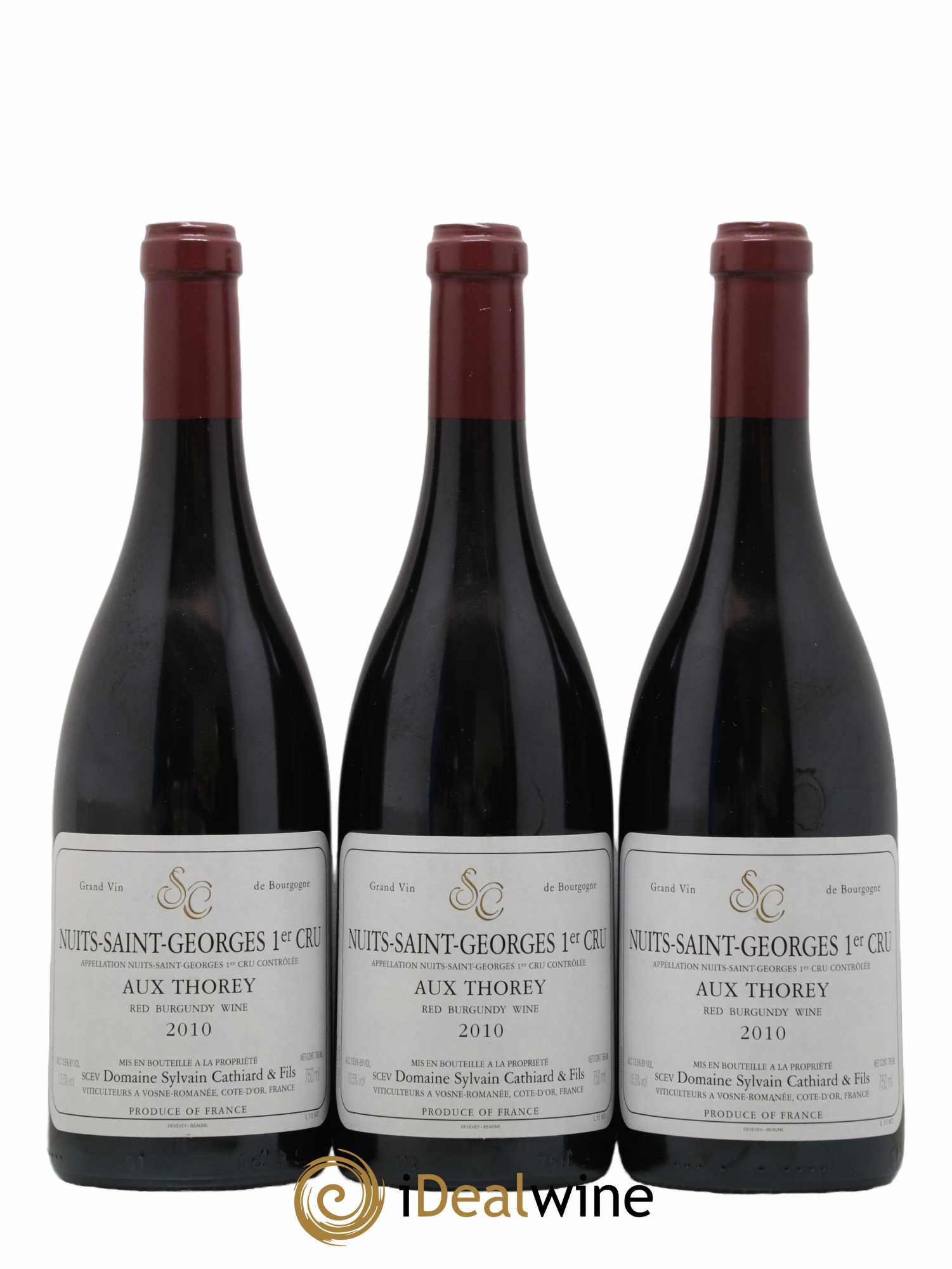 Nuits-Saint-Georges 1er Cru Aux Thorey Sylvain Cathiard & Fils 2010 - Lot de 3 bouteilles - 0