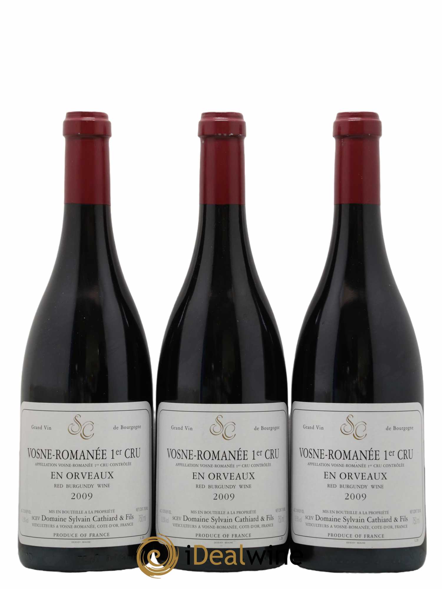 Vosne-Romanée 1er Cru En Orveaux Sylvain Cathiard & Fils 2009 - Lot de 3 bouteilles - 0