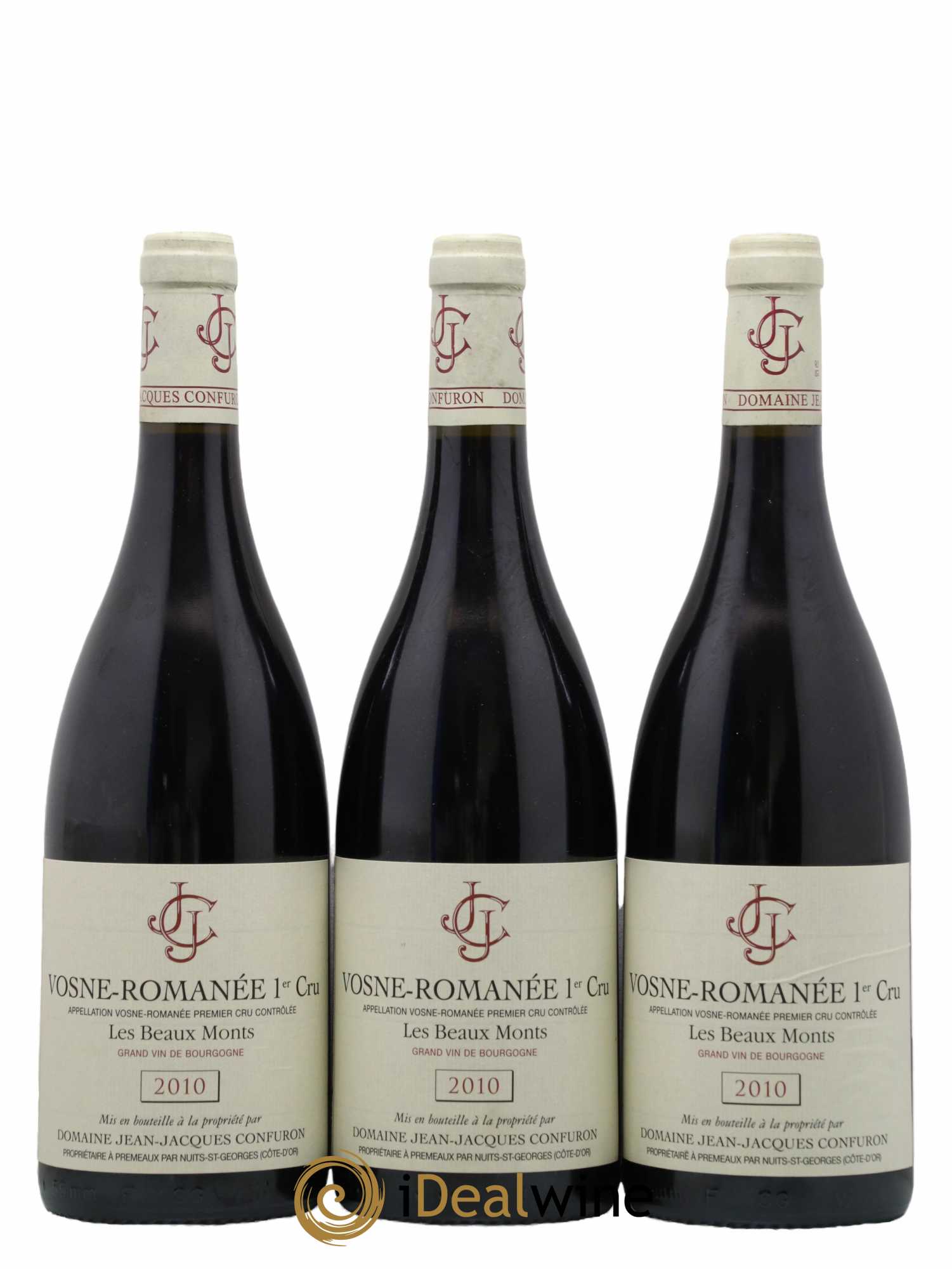 Vosne-Romanée 1er Cru Les Beaux Monts Jean-Jacques Confuron 2010 - Lot de 3 bouteilles - 0