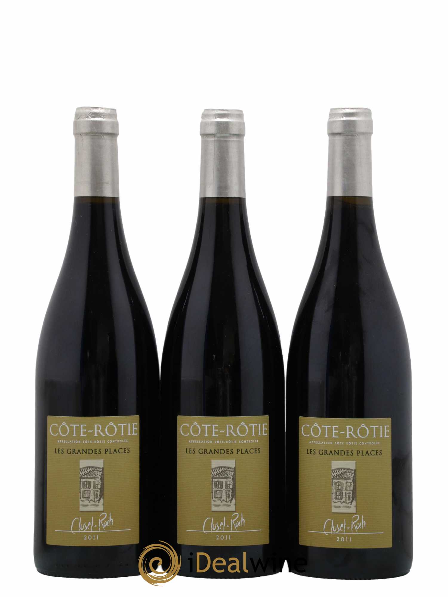 Côte-Rôtie Les Grandes Places Clusel-Roch 2011 - Lot de 3 bouteilles - 0