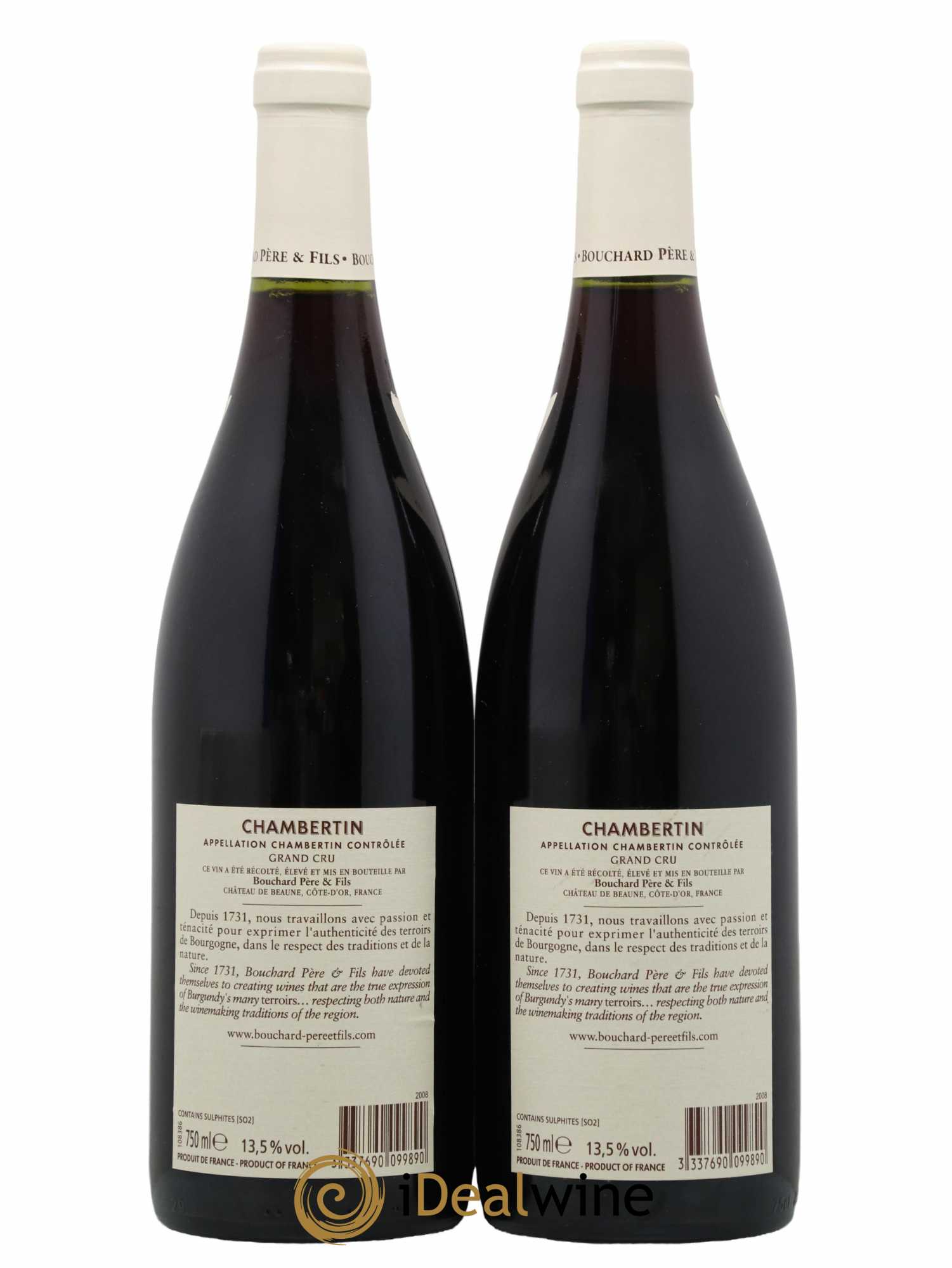 Chambertin Grand Cru Bouchard Père & Fils 2008 - Lot de 2 bouteilles - 1