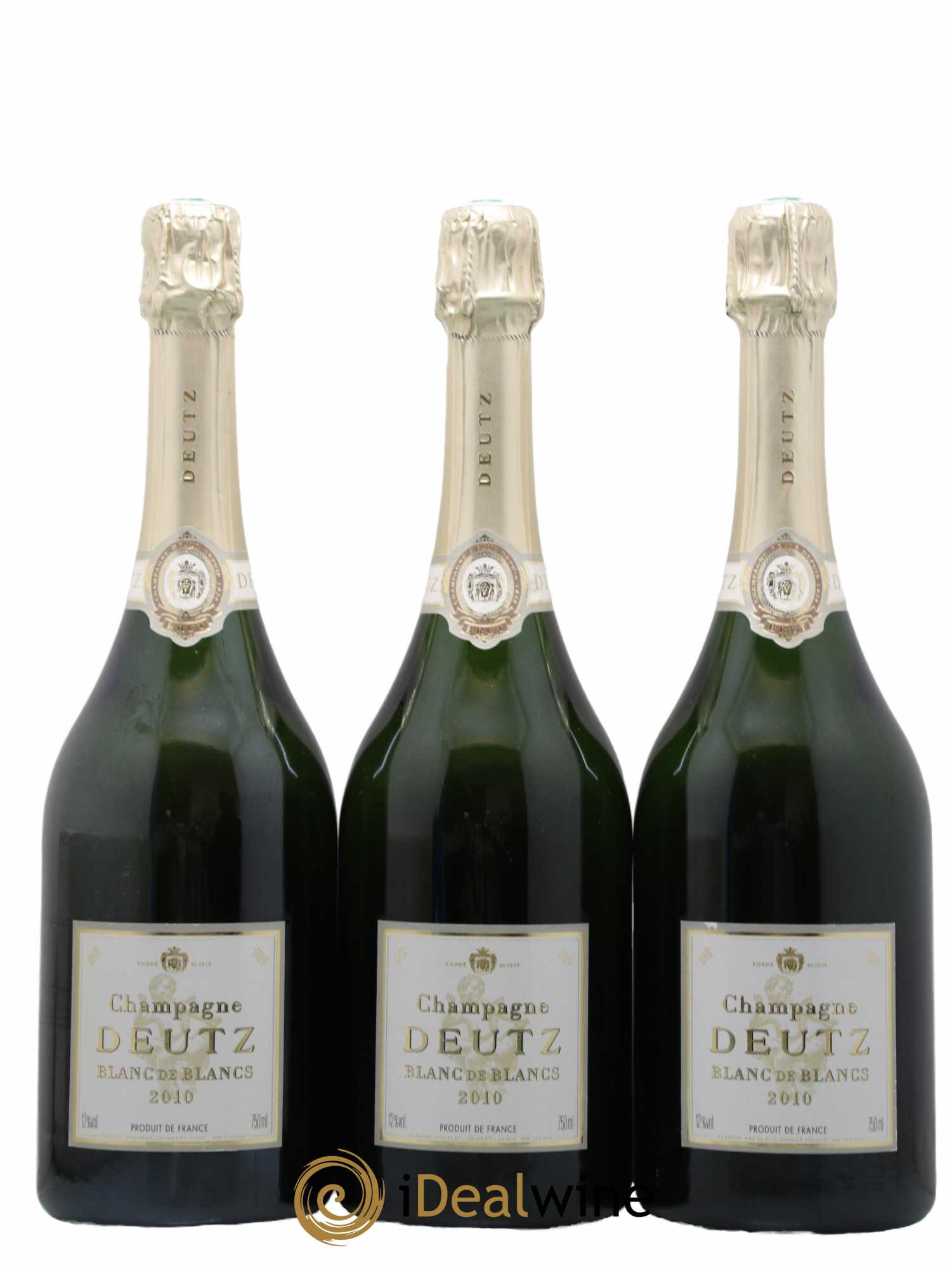 Blanc de Blancs millésimé Deutz 2010 - Lot de 3 bouteilles - 0