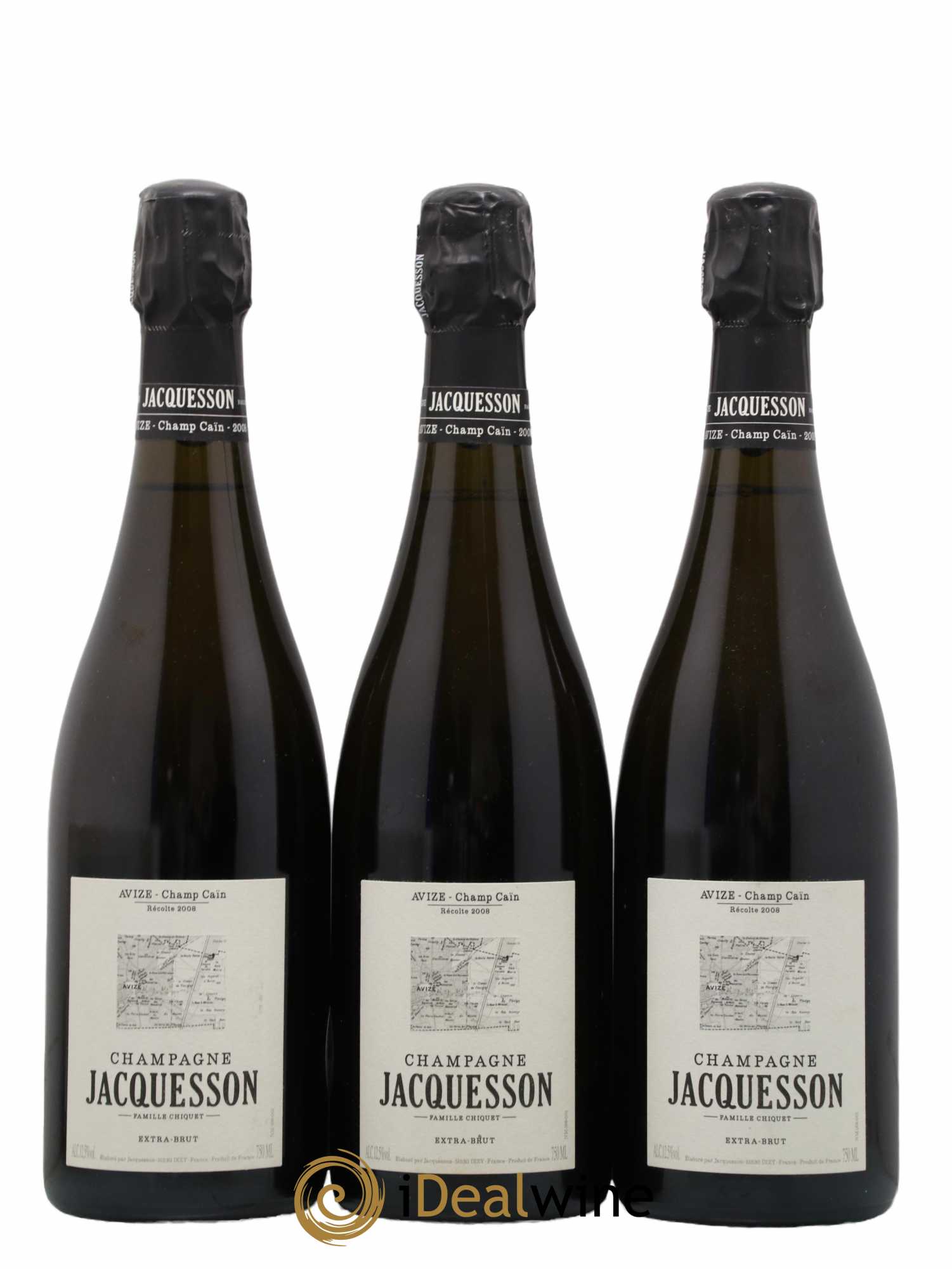 Avize Champ Caïn Extra-Brut Jacquesson 2008 - Lot de 3 bouteilles - 0